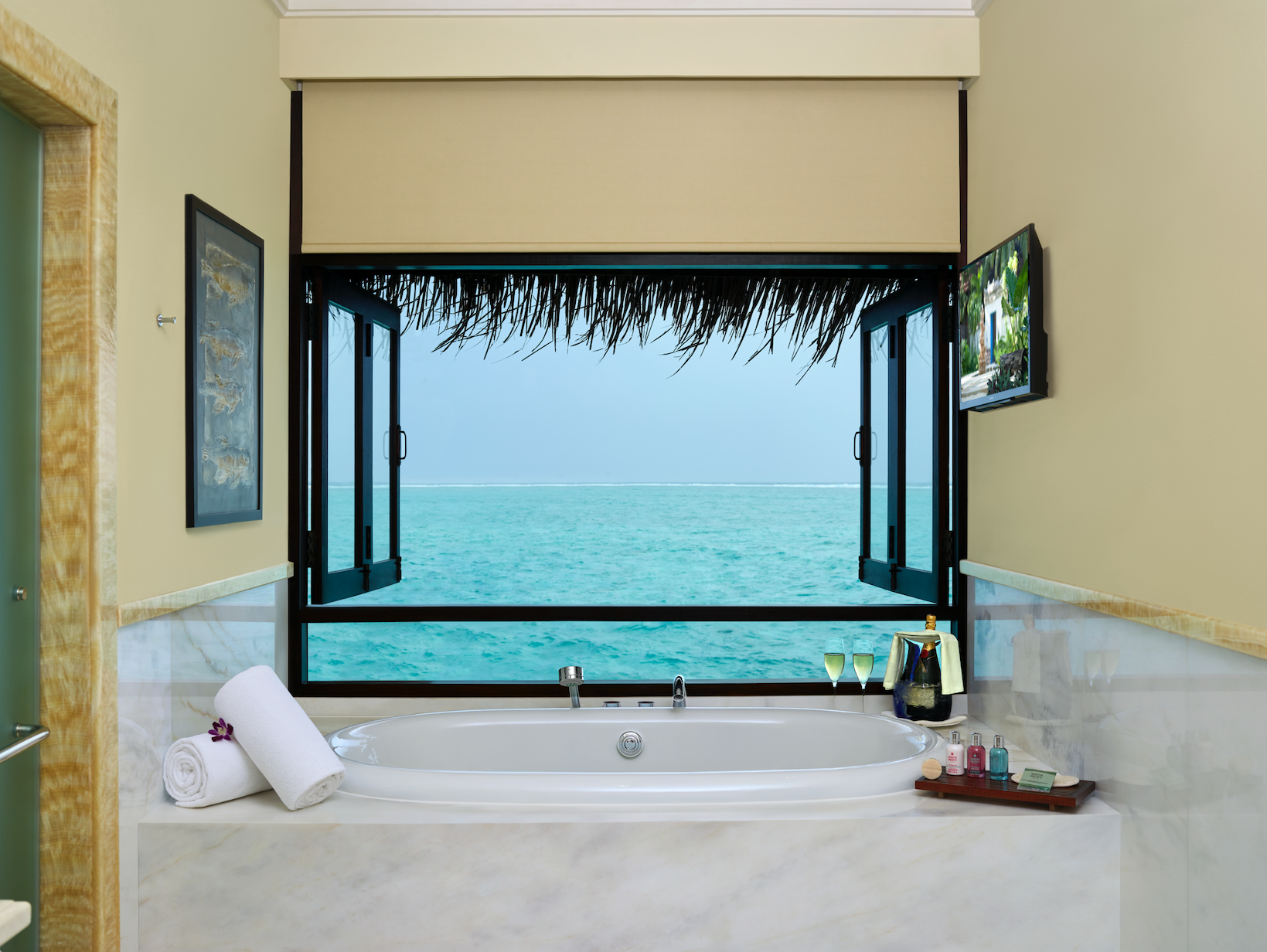   Bath with a view (photo credit: Taj Hotels)  