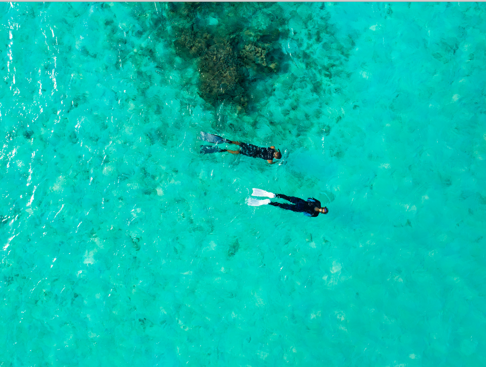   Snorkeling in the lagoon (photo credit: Taj Hotels)  