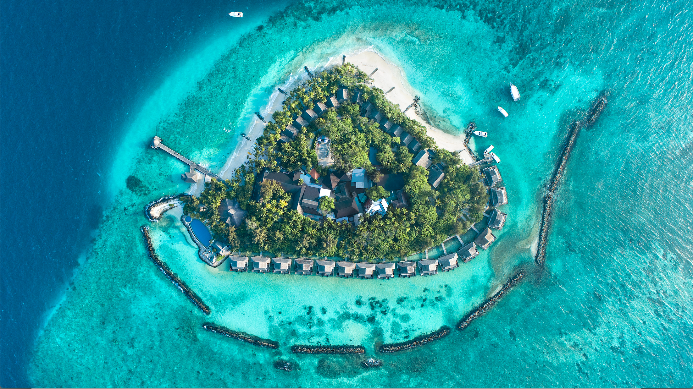   Aerial view of the Taj Coral Reef Resort &amp; Spa (photo credit: Taj Hotels)  