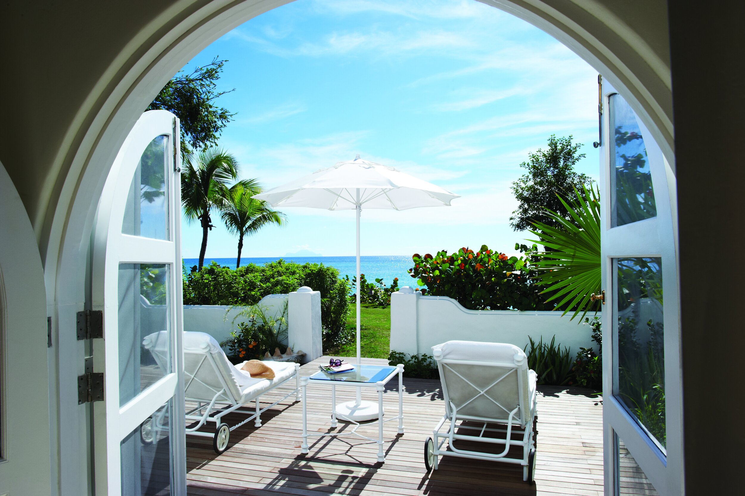   View of the sea from a guest room’s private terrace (photo credit: Belmond)  