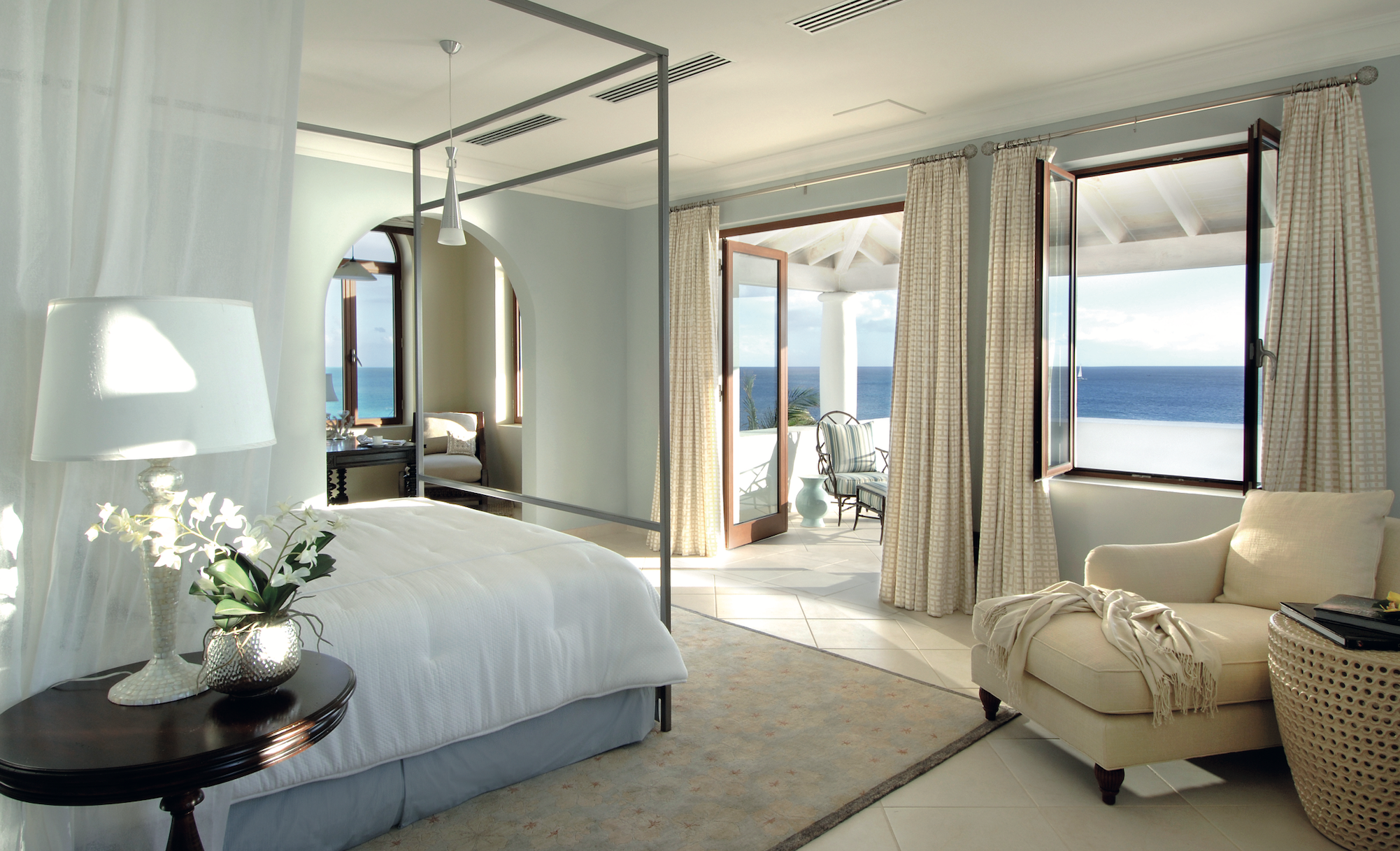   One of the bedrooms inside a private villa (photo credit: Belmond)  