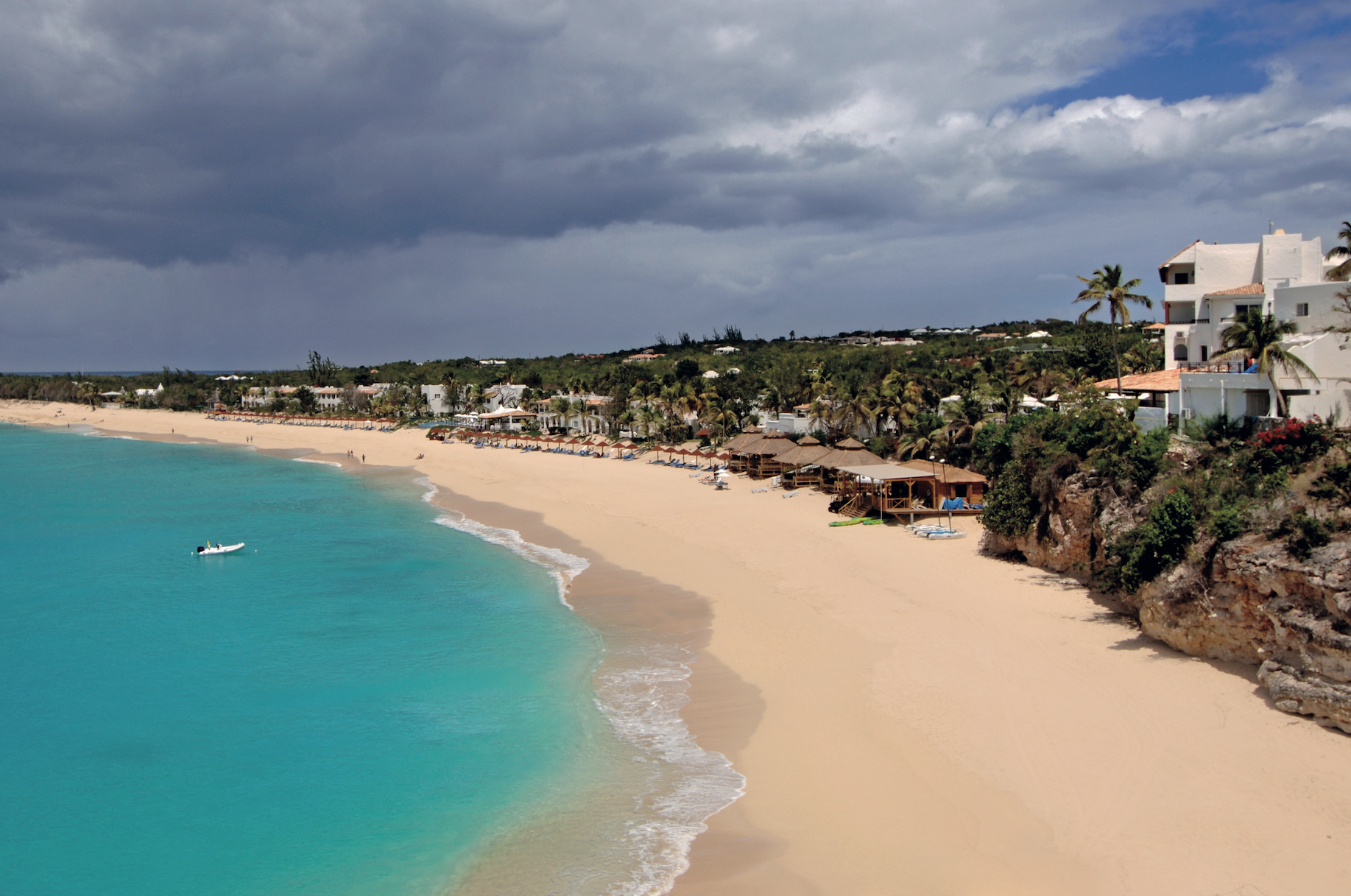   Views of the beach and the rest of the resort from the private villas (photo credit: Belmond)  