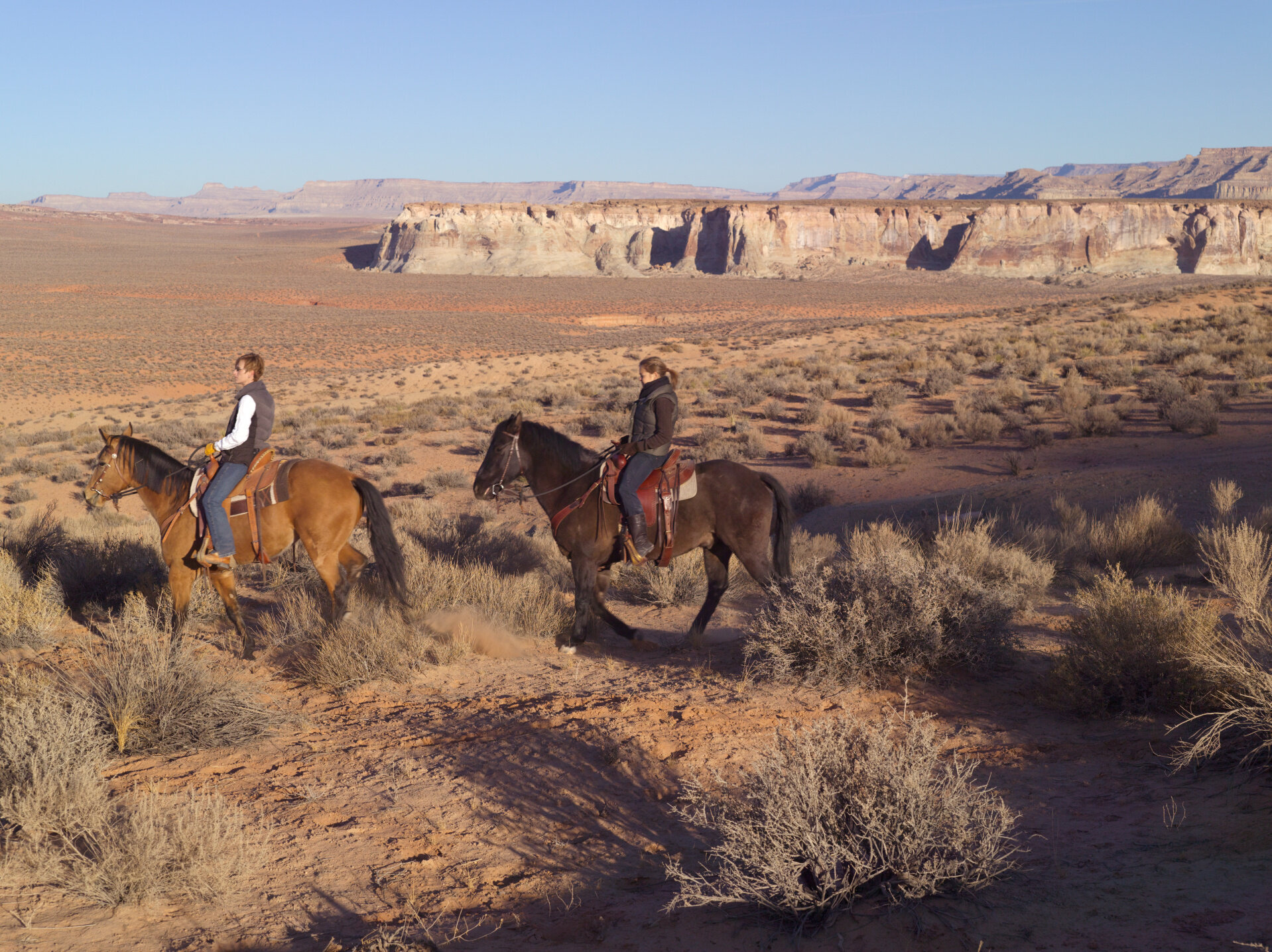   Horseback riding in the American Southwest (photo credit: Aman)  