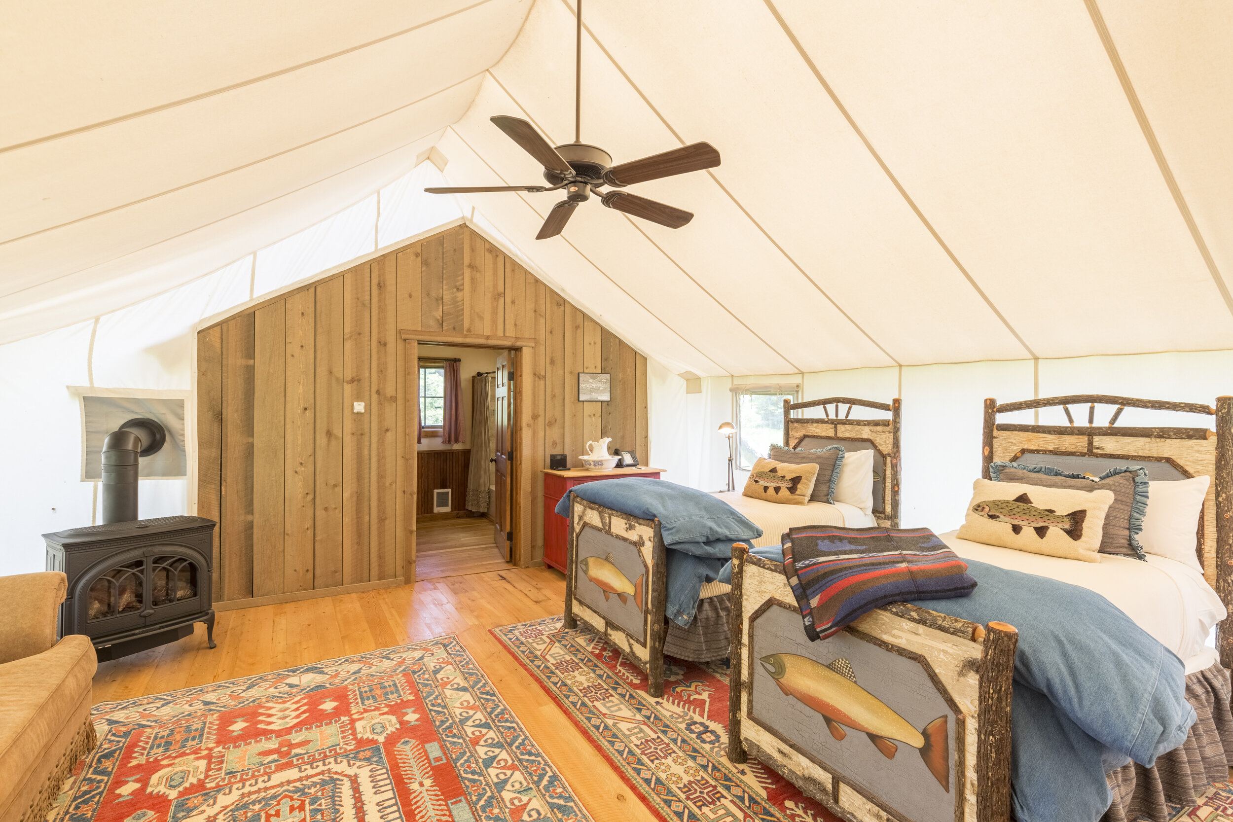   Family glamping accommodations (photo credit: The Ranch at Rock Creek)  