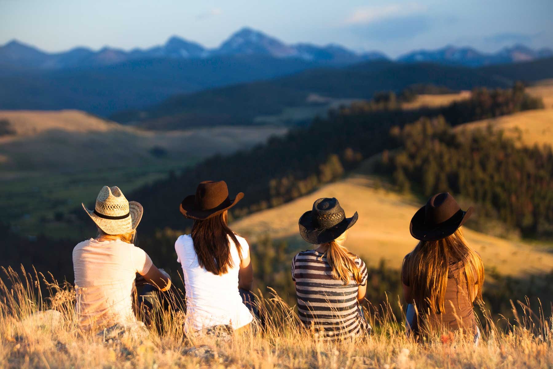   Enjoying a view after a hike to The Top of the World (photo credit: The Ranch at Rock Creek)  