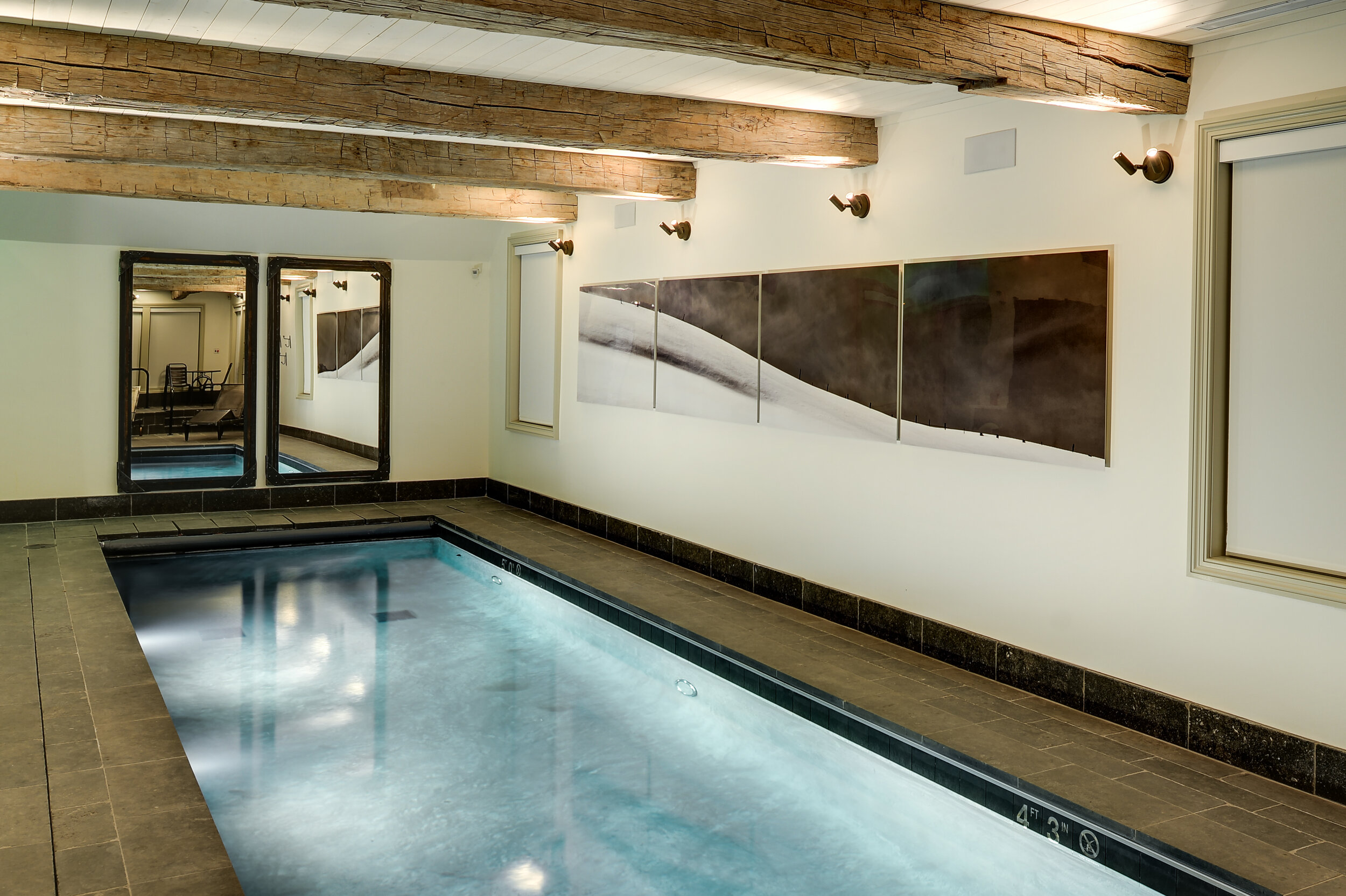   Scarp Ridge Lodge’s indoor pool (photo credit: Eleven Experience)  