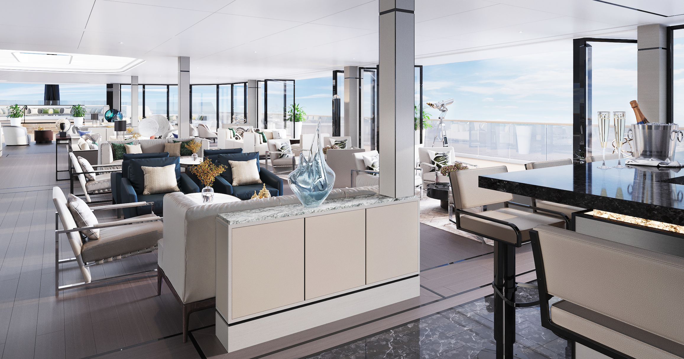   Rendering of the Observation Lounge (photo credit: Ritz-Carlton Yacht Collection)  