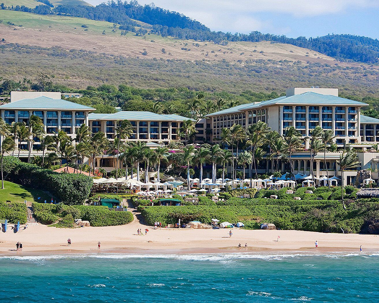   Four Seasons Resort Maui at Wailea from the beach (photo credit: Four Seasons)  