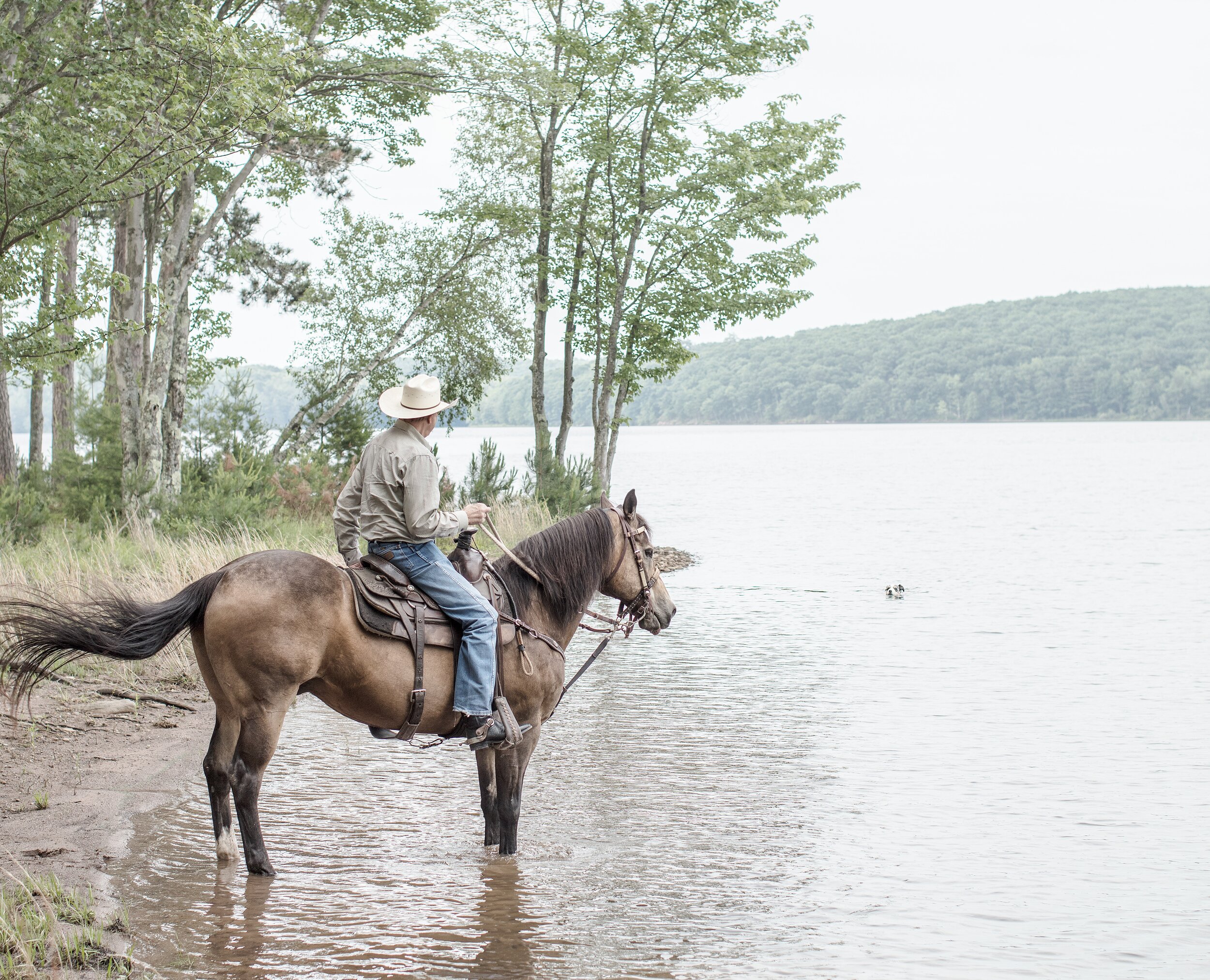   Horseback riding near the lake (photo credit: Alice Marshall Public Relations)  