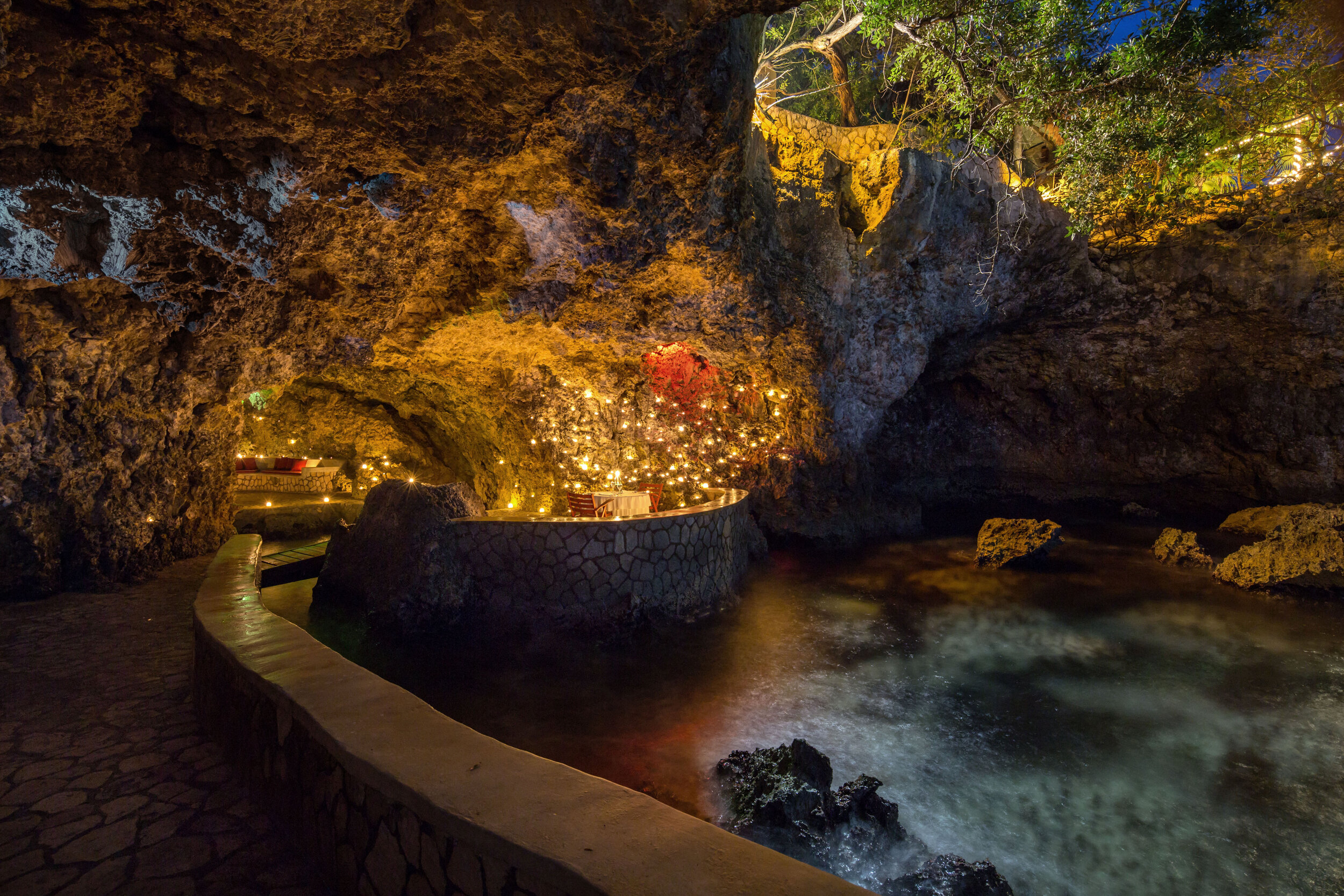   Private cave dining at The Caves (photo credit: Dominique DeBay Collection)  