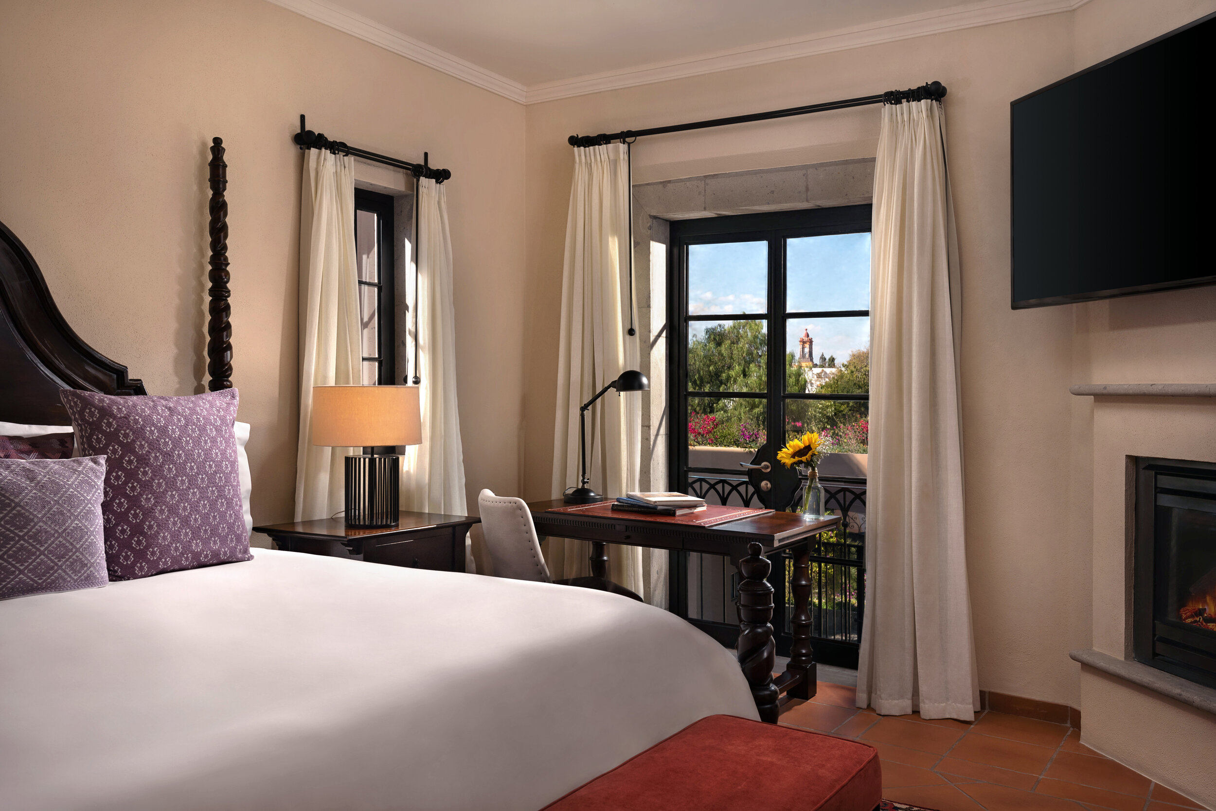   A bedroom in a 2-bedroom residence (photo credit: Rosewood Hotels)  