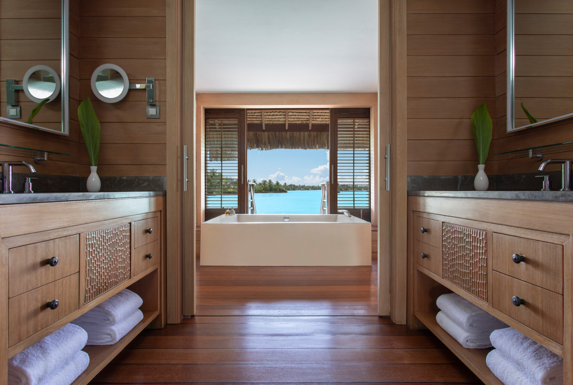   Enjoy a bath with a view (photo credit: Four Seasons Hotels &amp; Resorts)  