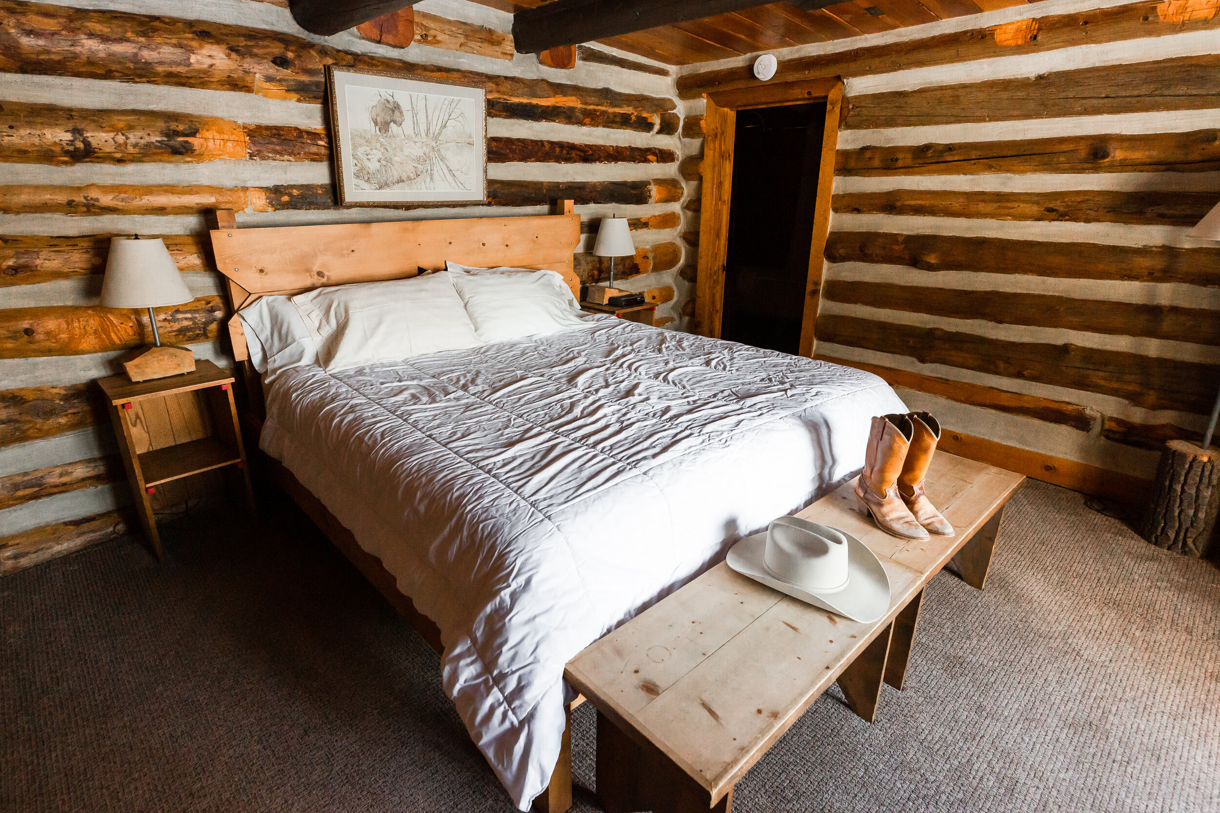   One of the 15 bedrooms at the lodge (photo credit: Ranchlands)  