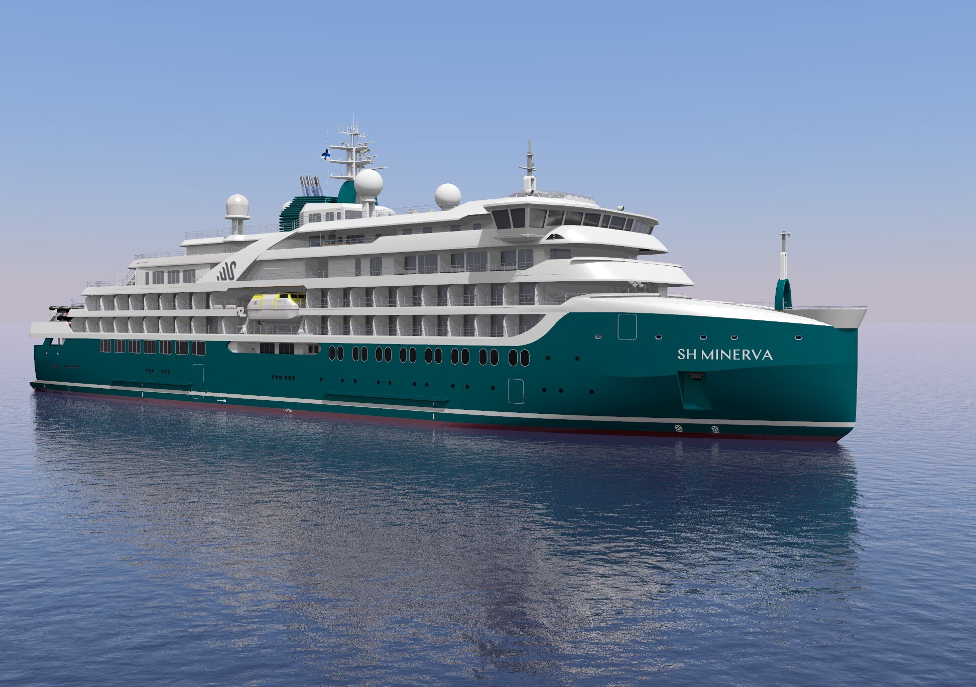   Rendering of the Vega-class ship from Swan Hellenic (photo credit: Swan Hellenic)  
