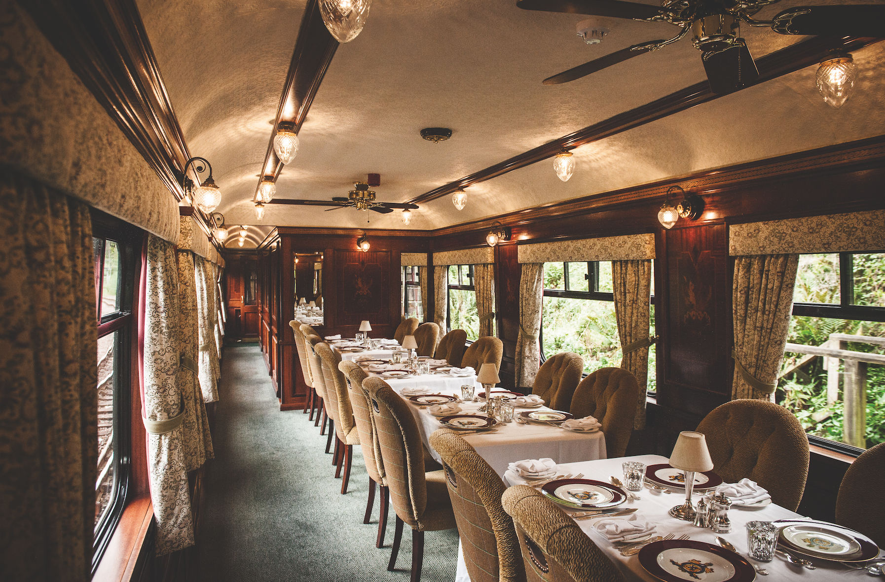   One of the Belmond Royal Scotsman’s dining rooms (photo credit: Belmond)  