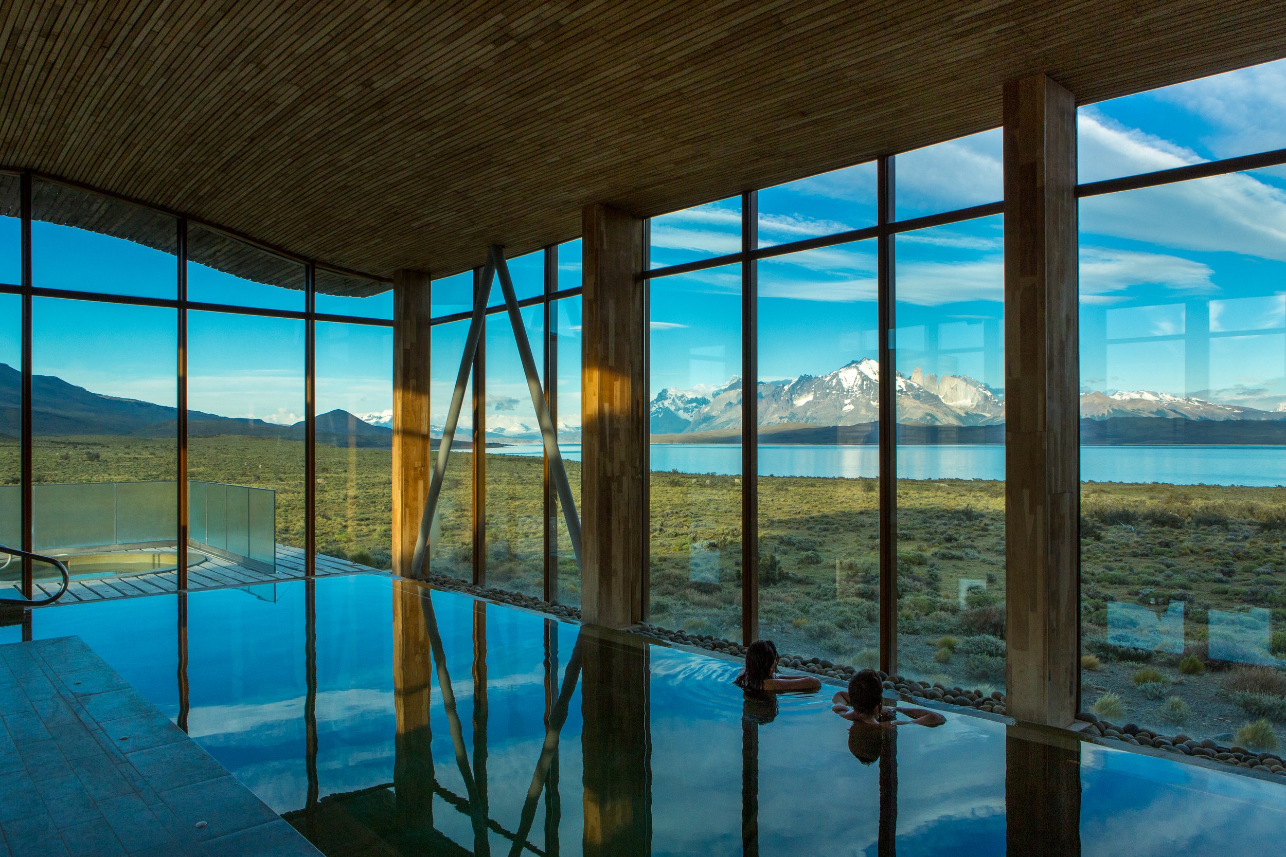 View from the Uma Spa at Tierra Patagonia