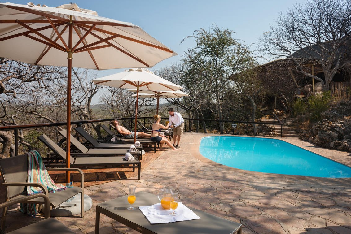 The pool at Etosha's Ongava Lodge in Namibia