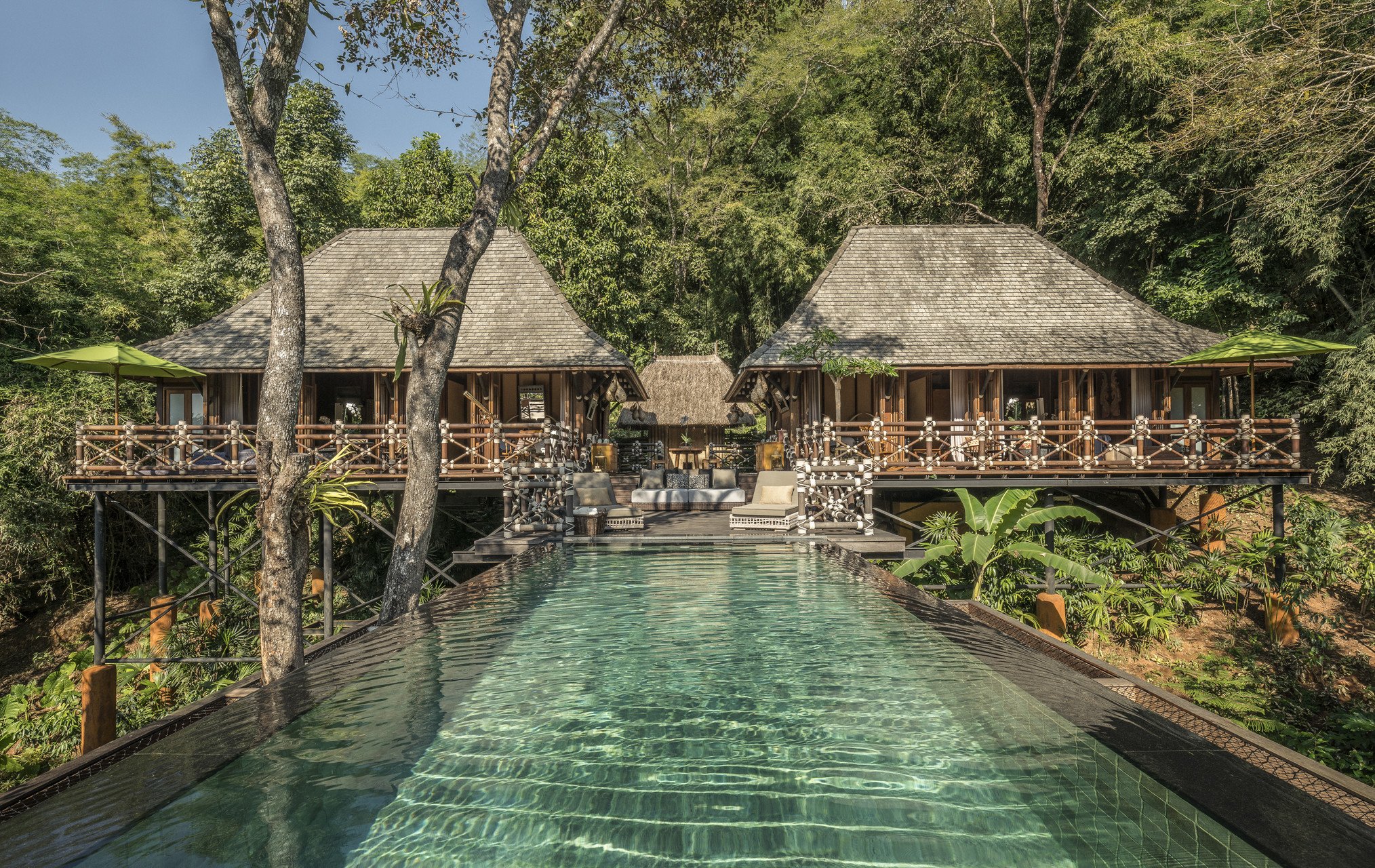 Pool at Four Seasons Tented Camp Golden Triangle in Thailand