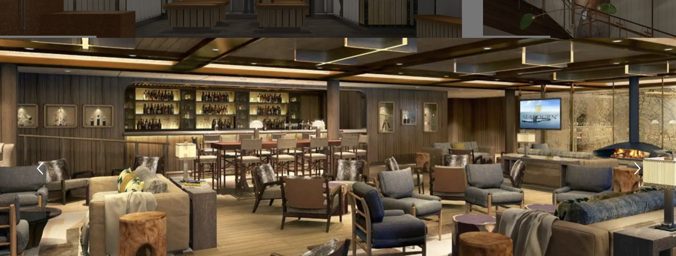 Rendering of the Expedition Lounge onboard the Seabourn Pursuit