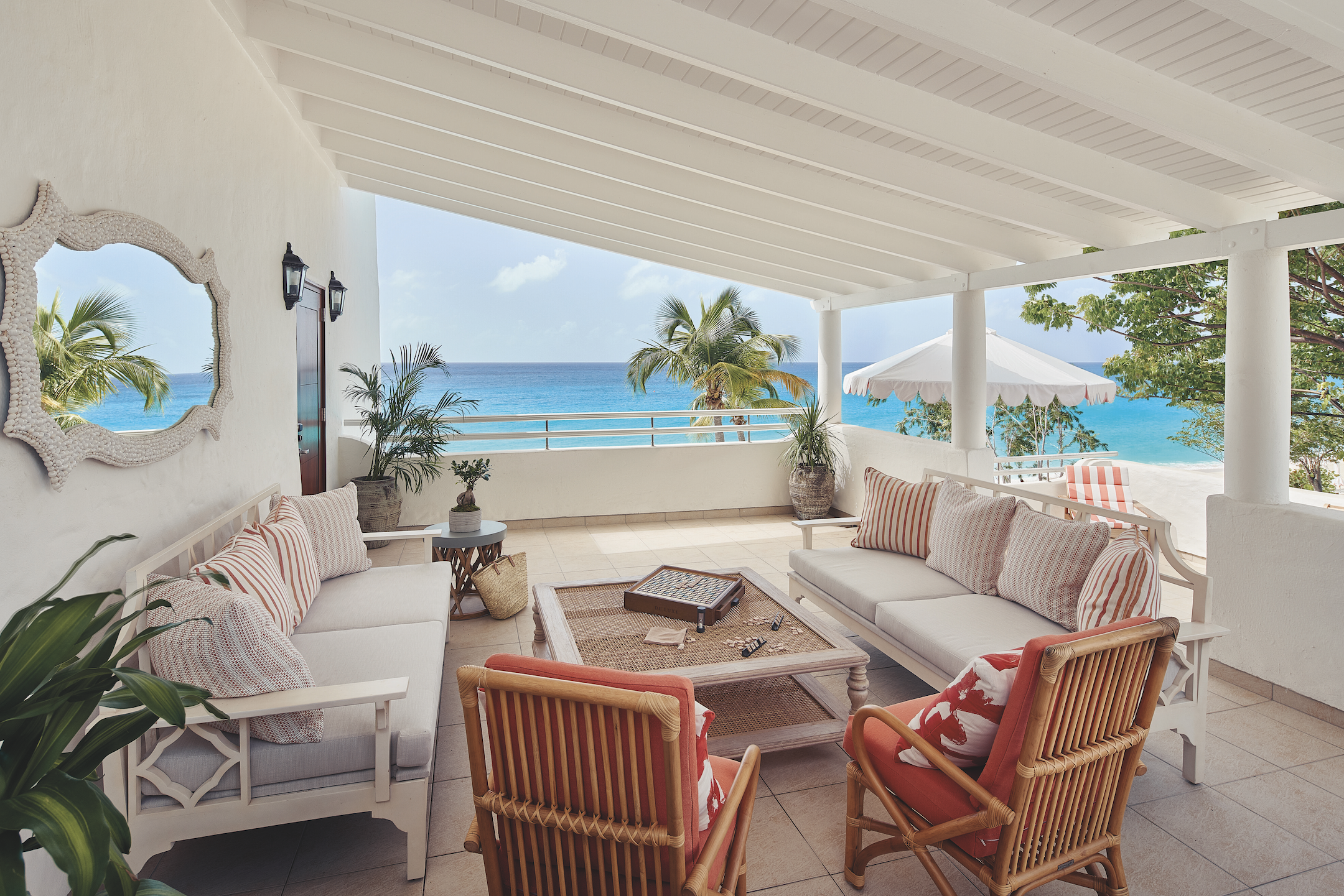 Private terrace at La Samanna, a Belmond Hotel, in the Caribbean