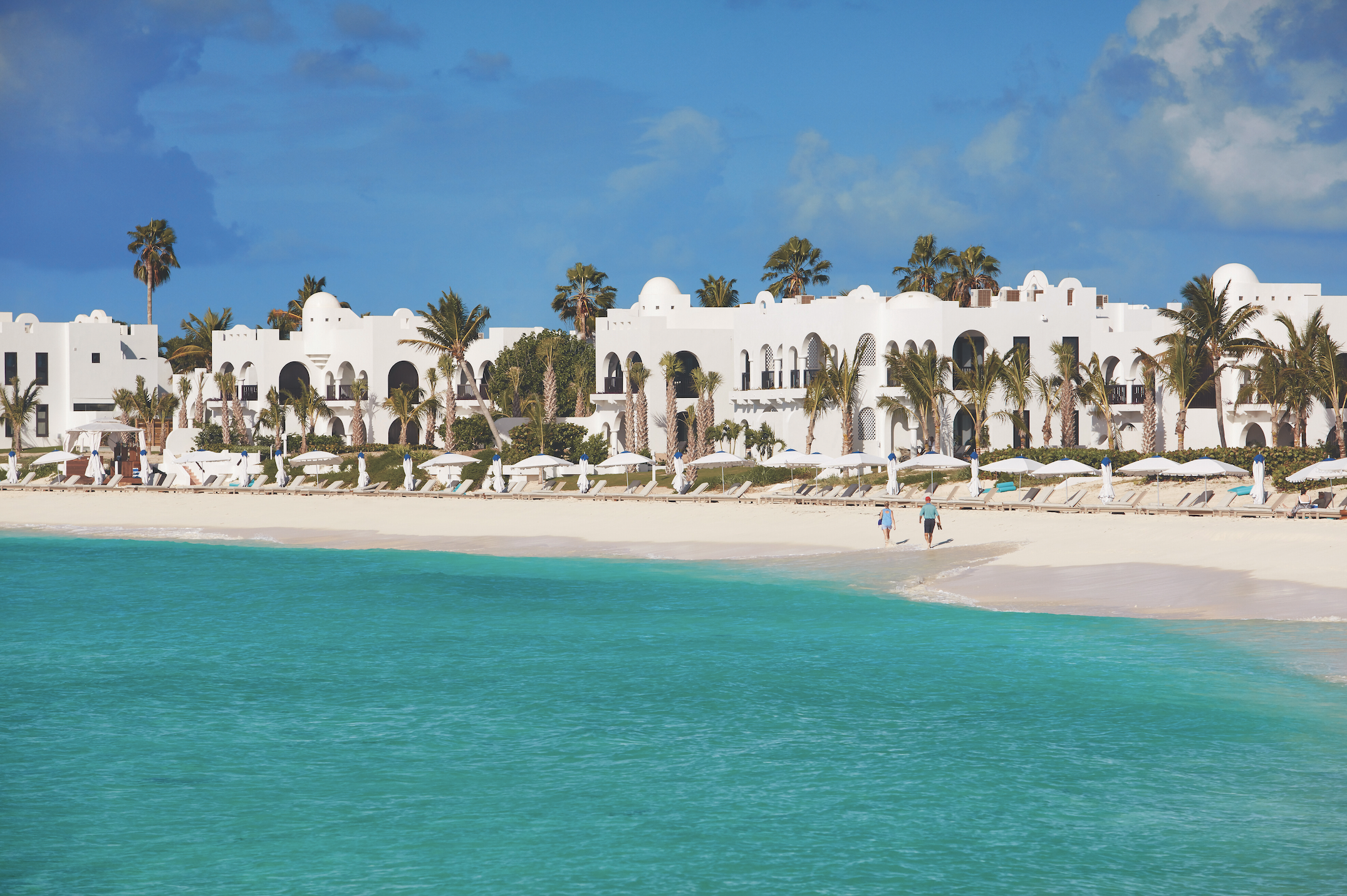 Sparkling waters and white sand beaches at Cap Juluca, a Belmond Hotel in the Caribbean