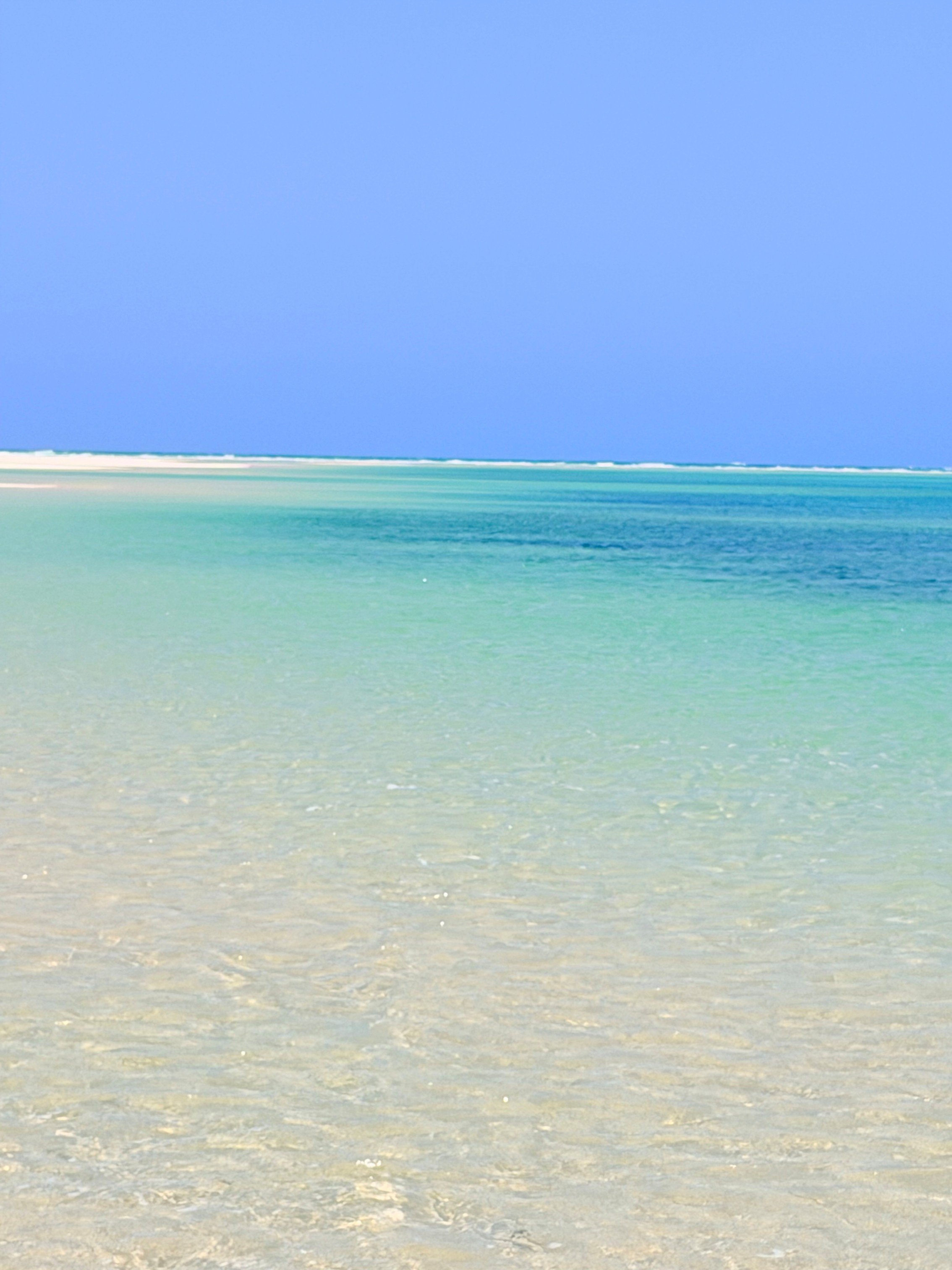 Pristine white sand beach at Santorini Mozambique in Africa