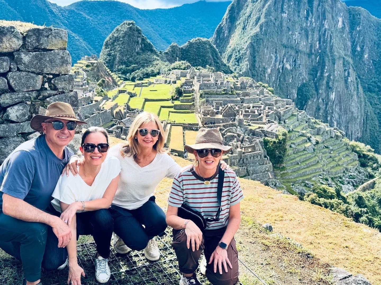The Vural family in Machu Picchu with Belmond in Peru