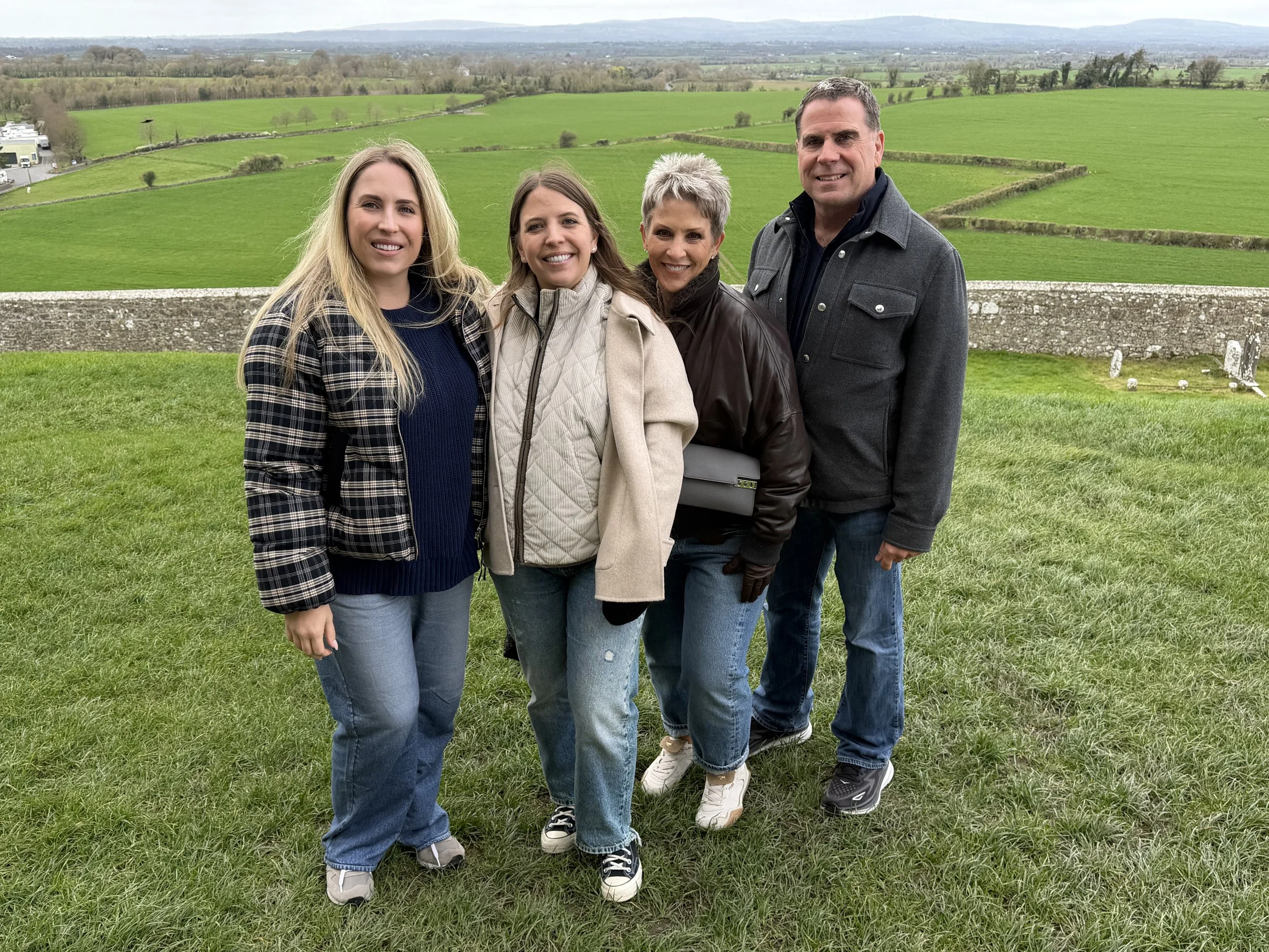 Poe Travel clients near the Rock of Cashel in Ireland with Celebrated Experiences