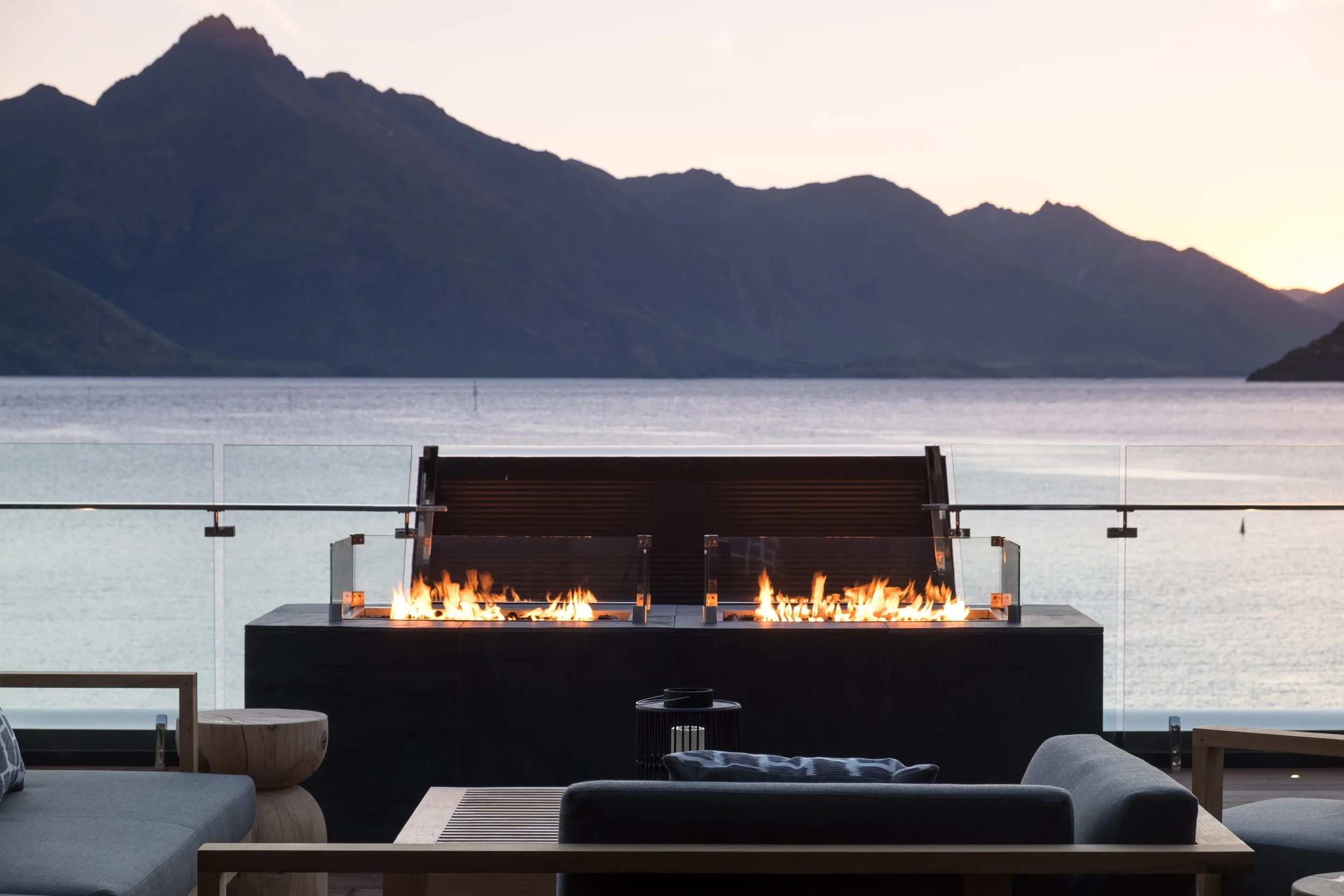 View from the penthouse of Eichardt's Private Hotel in Queenstown New Zealand luxury hotel