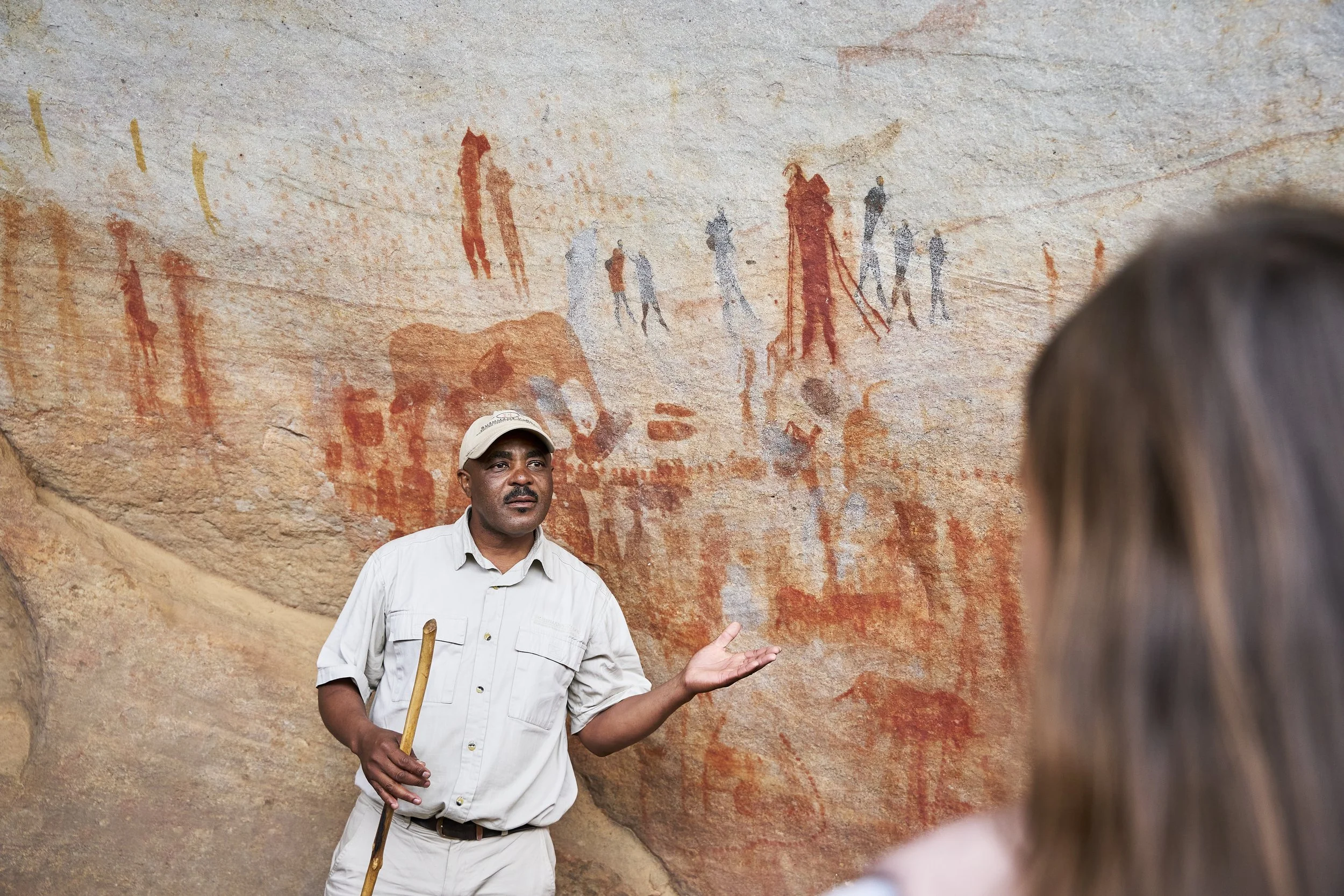 Guided private tour of ancient rock art sites with Bushmans Kloof Red Carnation Hotel