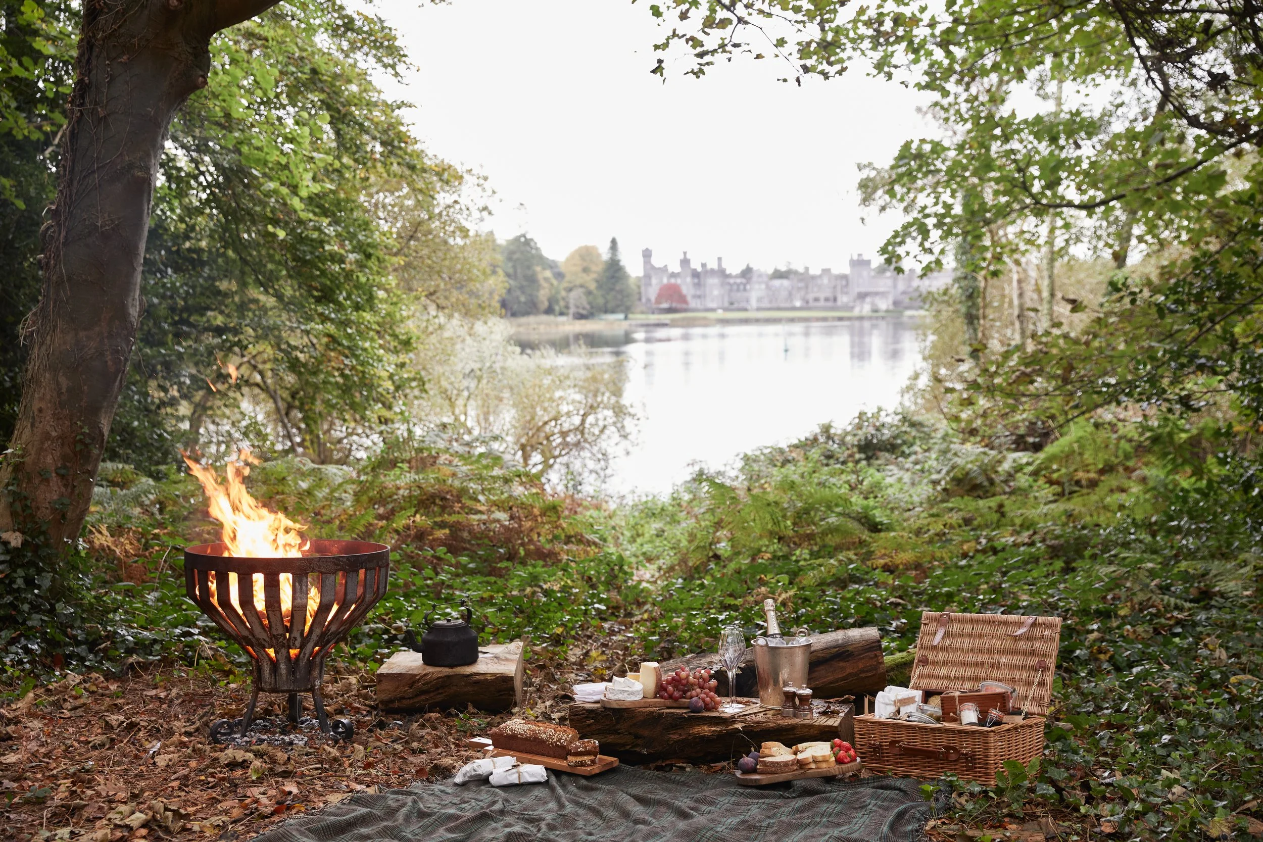 A private picnic on a Chief's Island near Ashford Castle luxury hotel