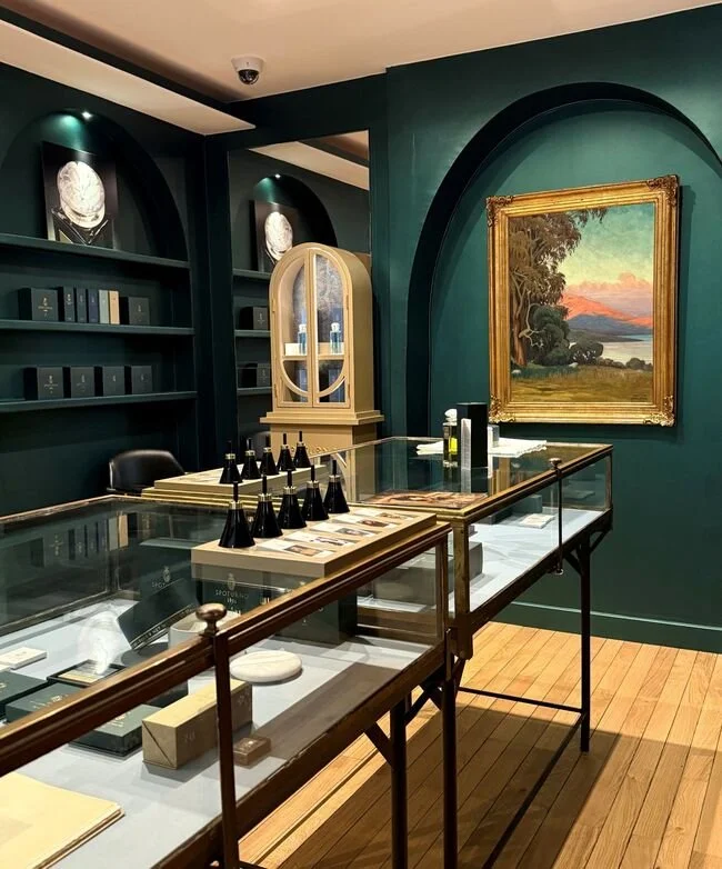 Inside boutique perfumery Spoturno in Paris
