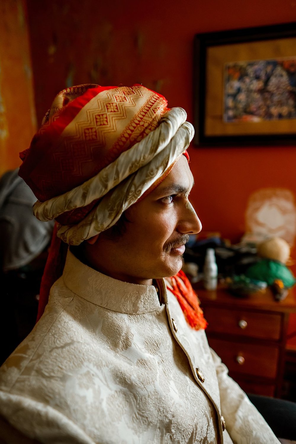 Indian turban groom