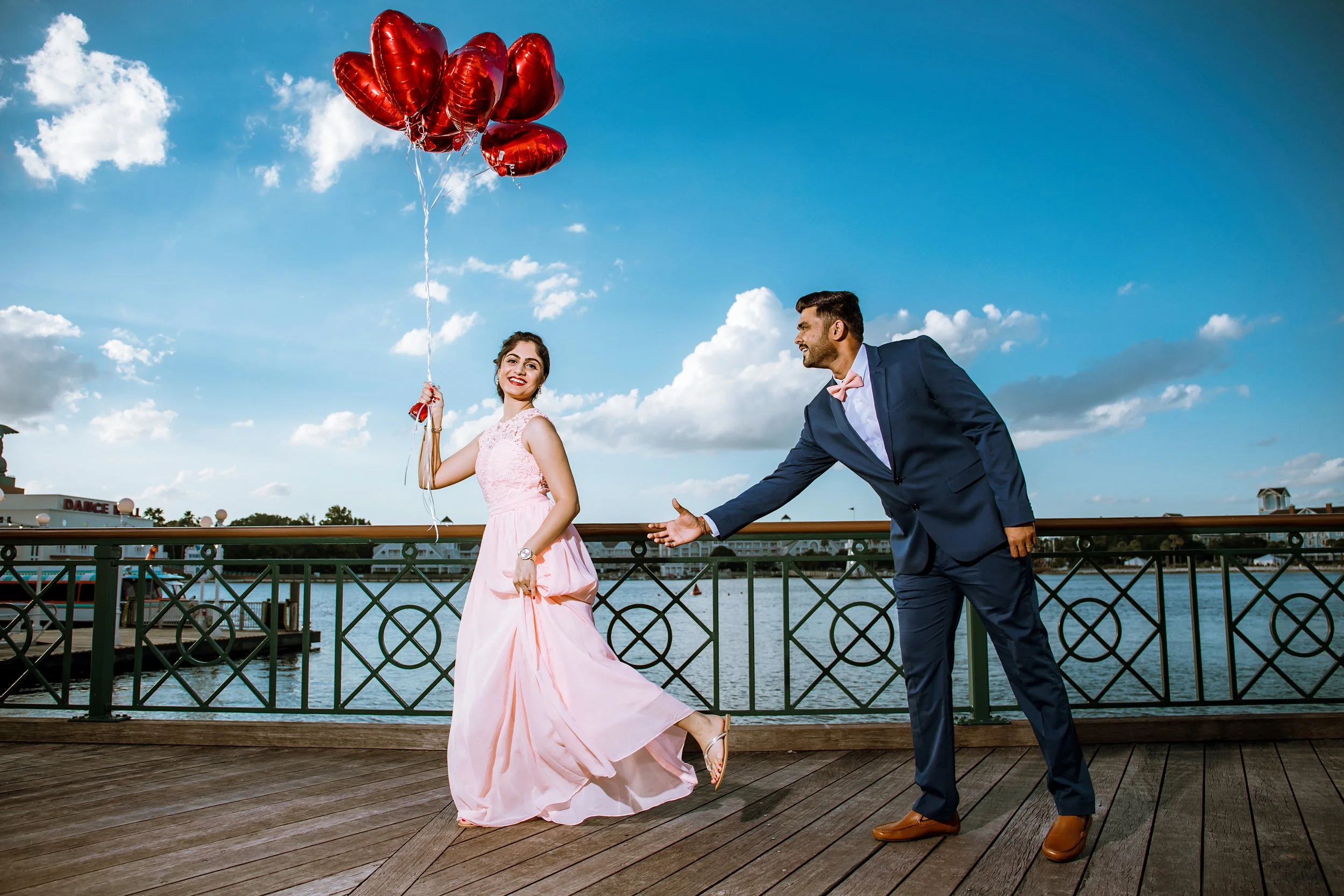 Sonal and Nirav’s Engagement session at Disney's Boardwalk
