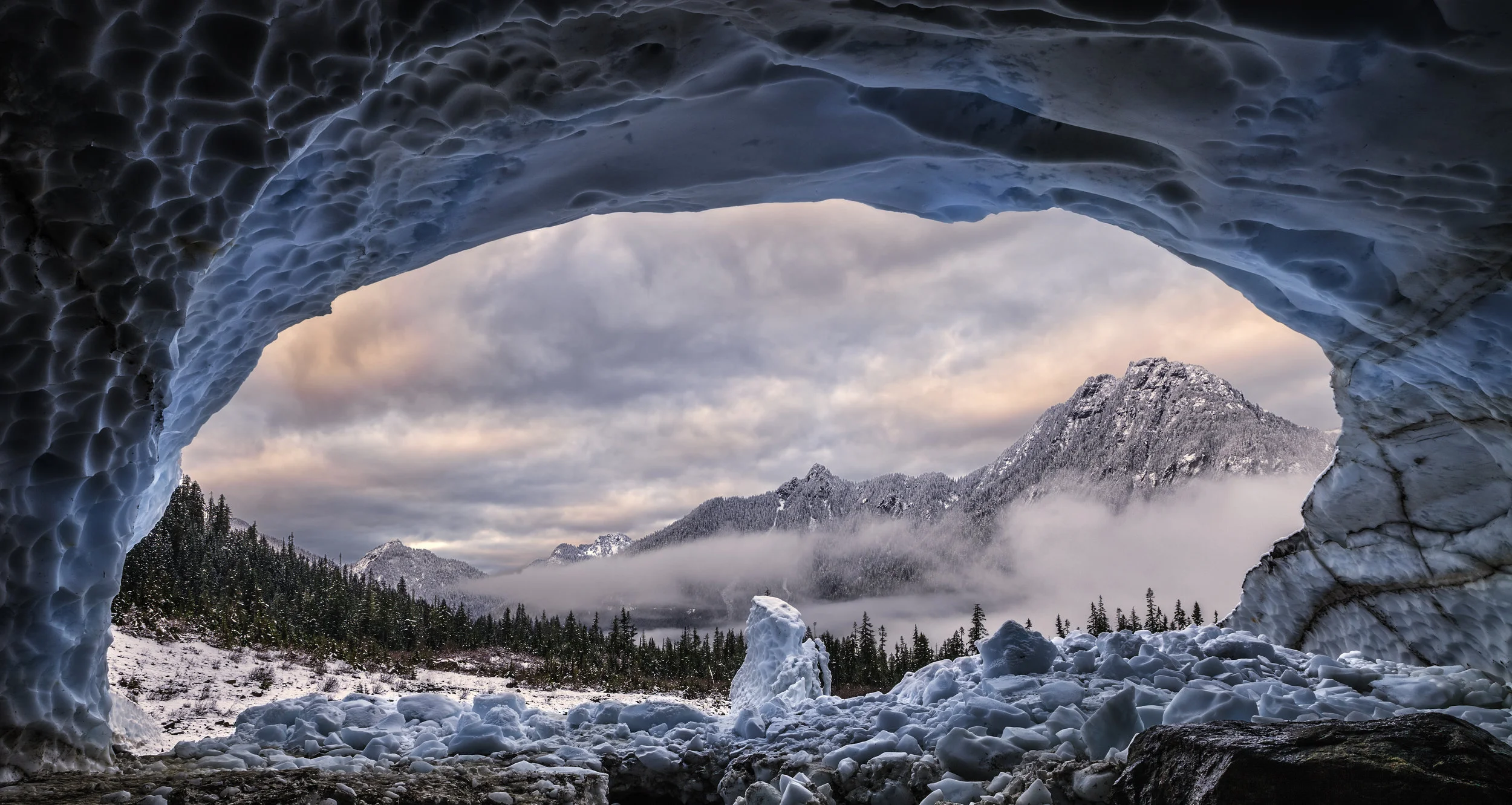 Ice Cave With A View | North Cascades, Washington
