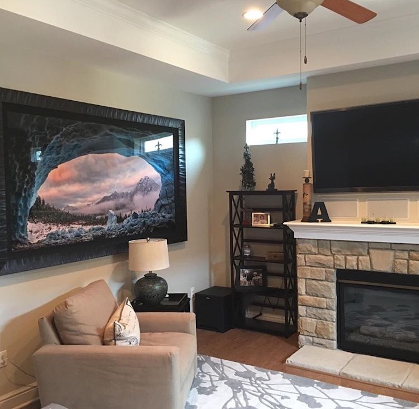 Ice Cave With A View in a family room