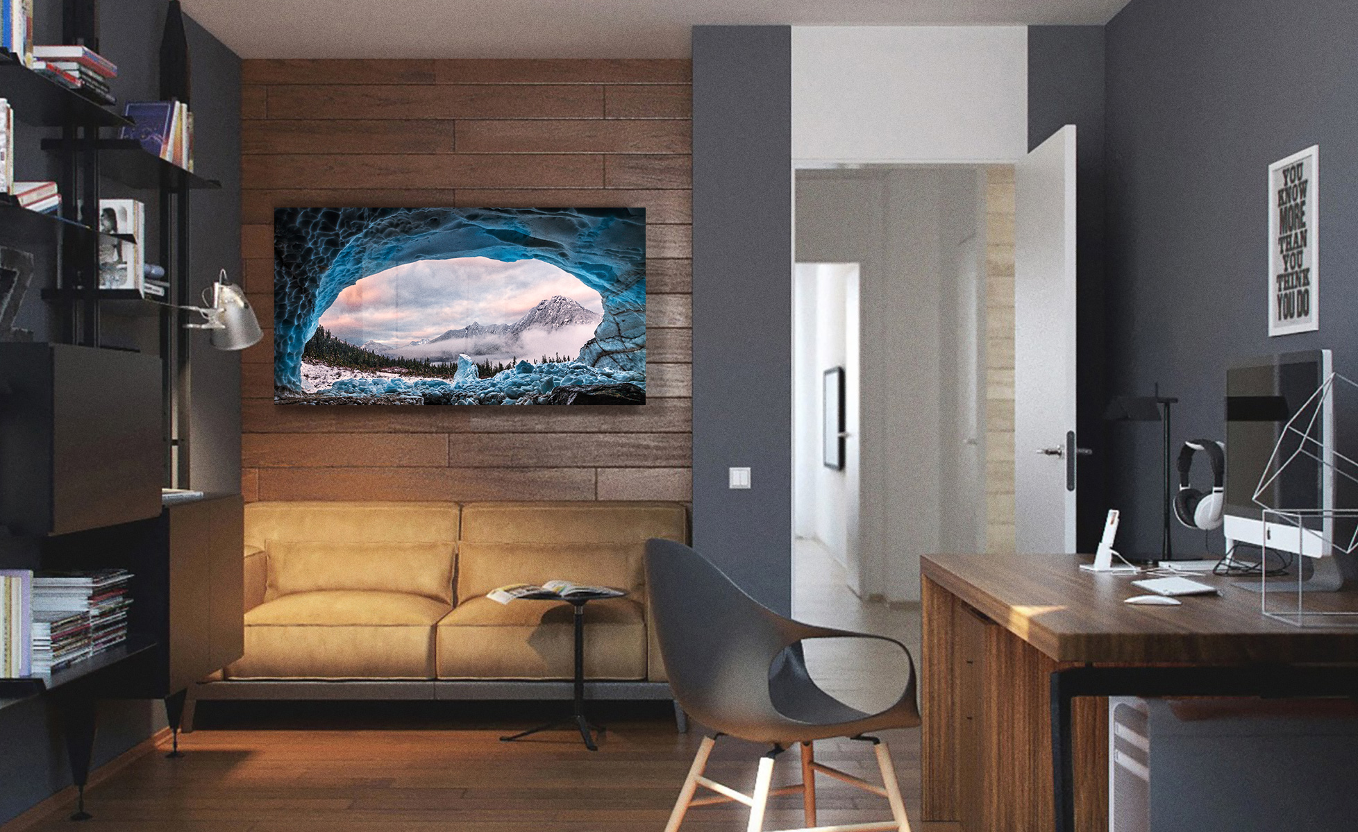 Copy of Ice Cave With A View in a home office