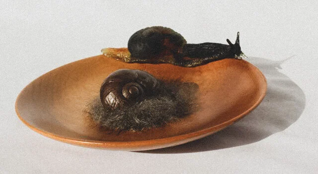 Sculpture Glass & Bronze 'How to kill giants, devour them'