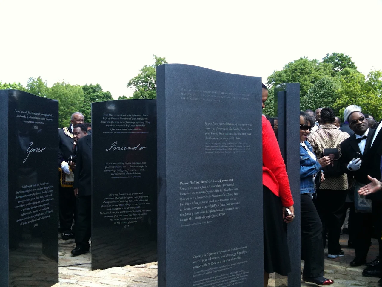 Prince Hall Monument dedication ceremony at Cambridge Common