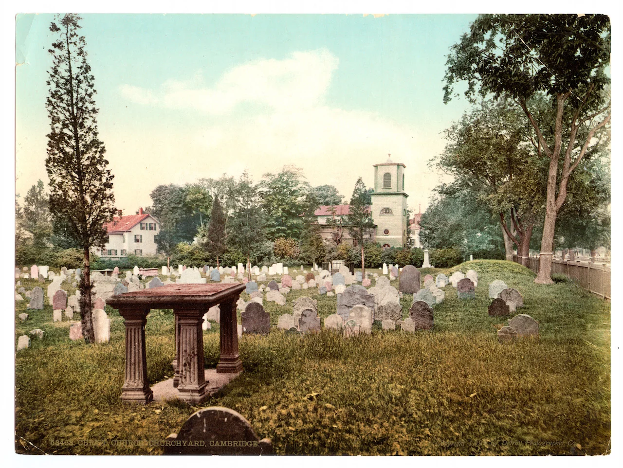 Christ Church, view from Old Burying Ground, 1905 postcard.
