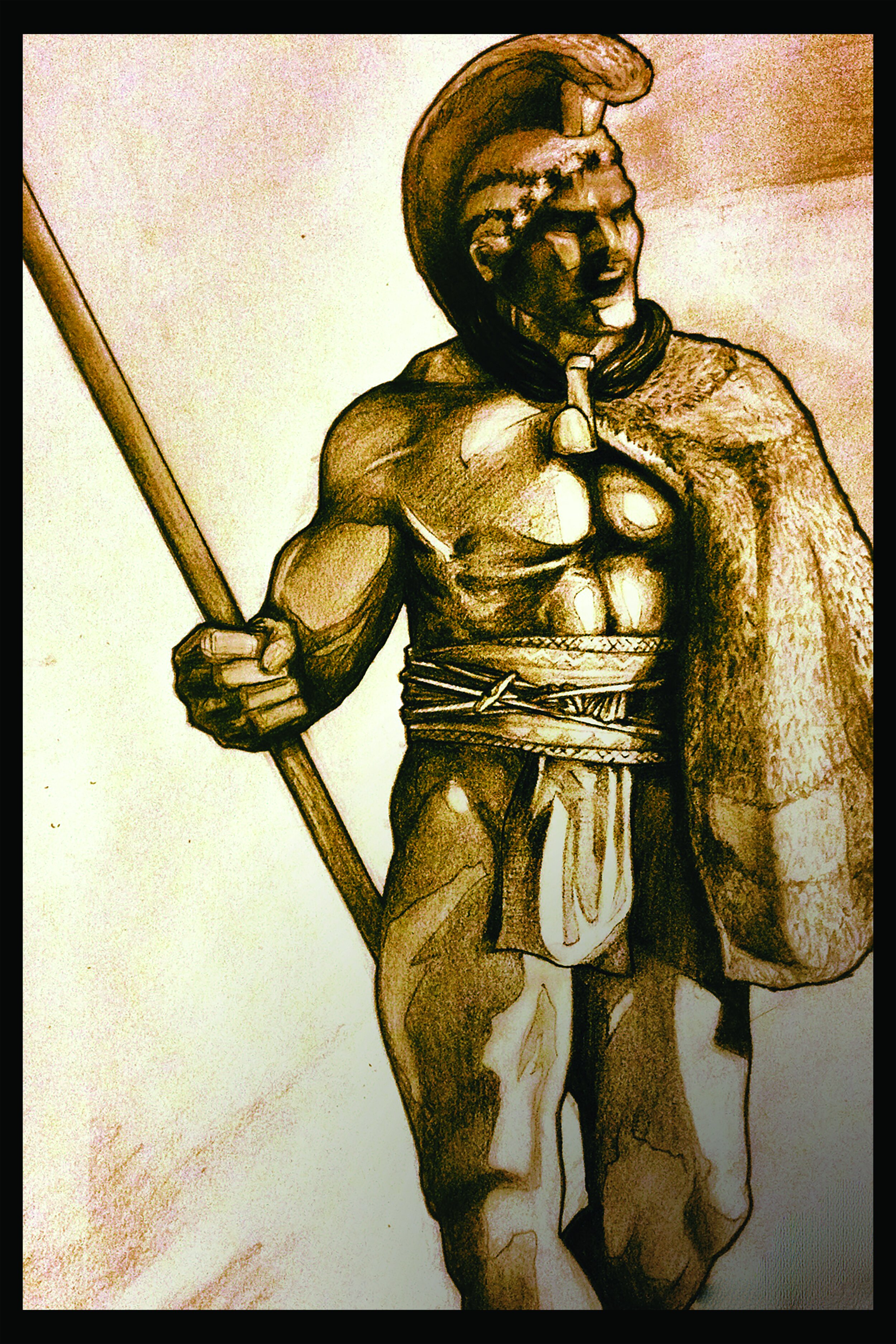 ALI'I OLI GRAPHITE PENCIL ILLUSTRATION