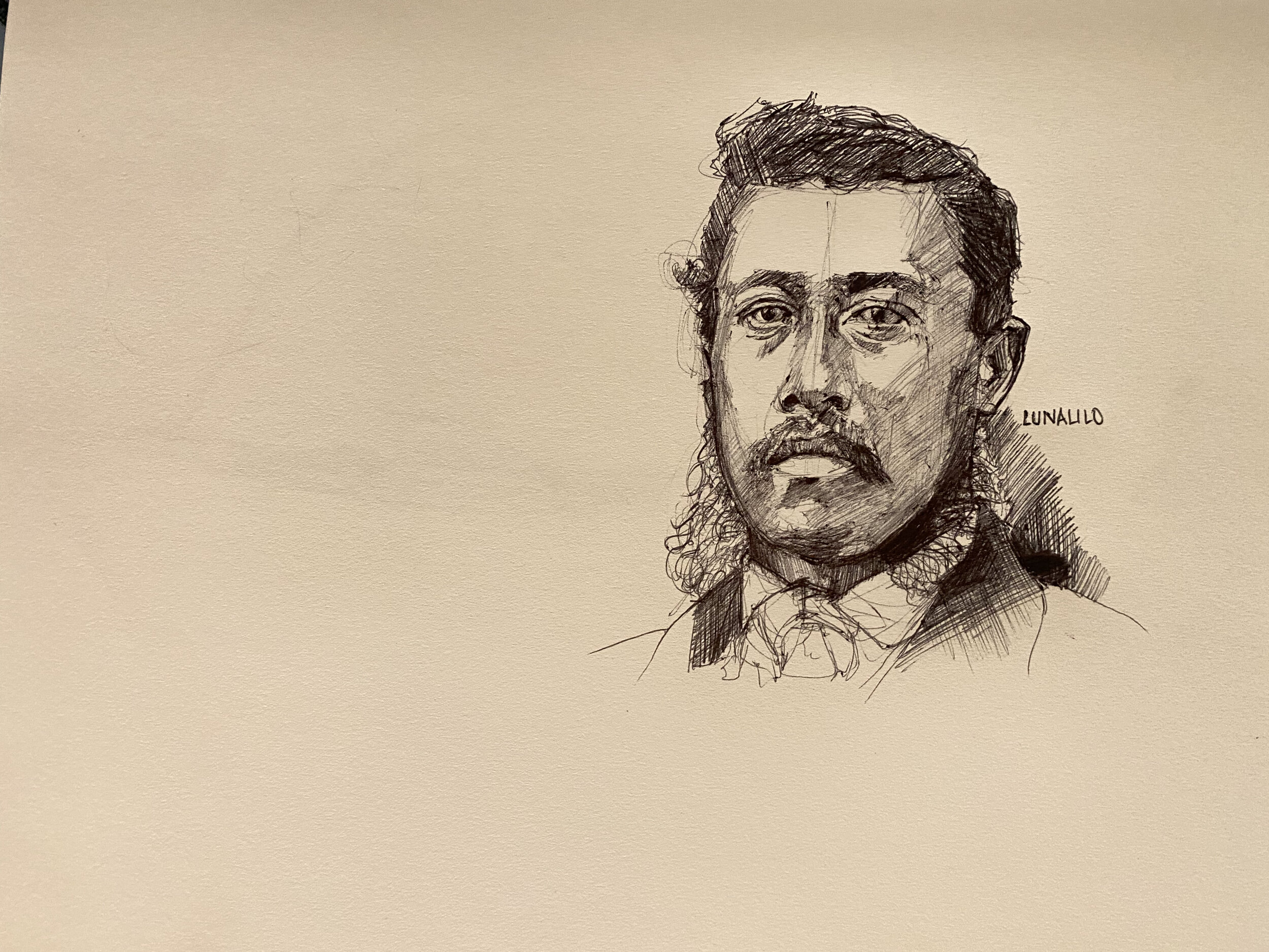 KALAKAUA BALL POINT SKETCH