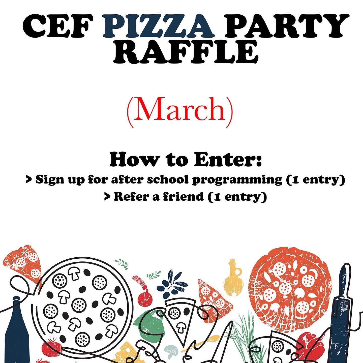 ✨ Congratulations to our last Pizza Party Raffle winner: Mariama! ✨⁣
⁣
Once again, we are offering a chance to win a Pizza Party! Sign up for any Chester Education Foundation program by March 31, 2021, and you will be entered into the raffle. Use the