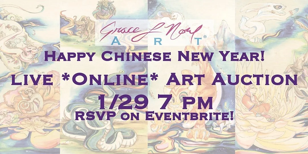 Happy Chinese New Year Online Art Auction | Grace Noel Art
