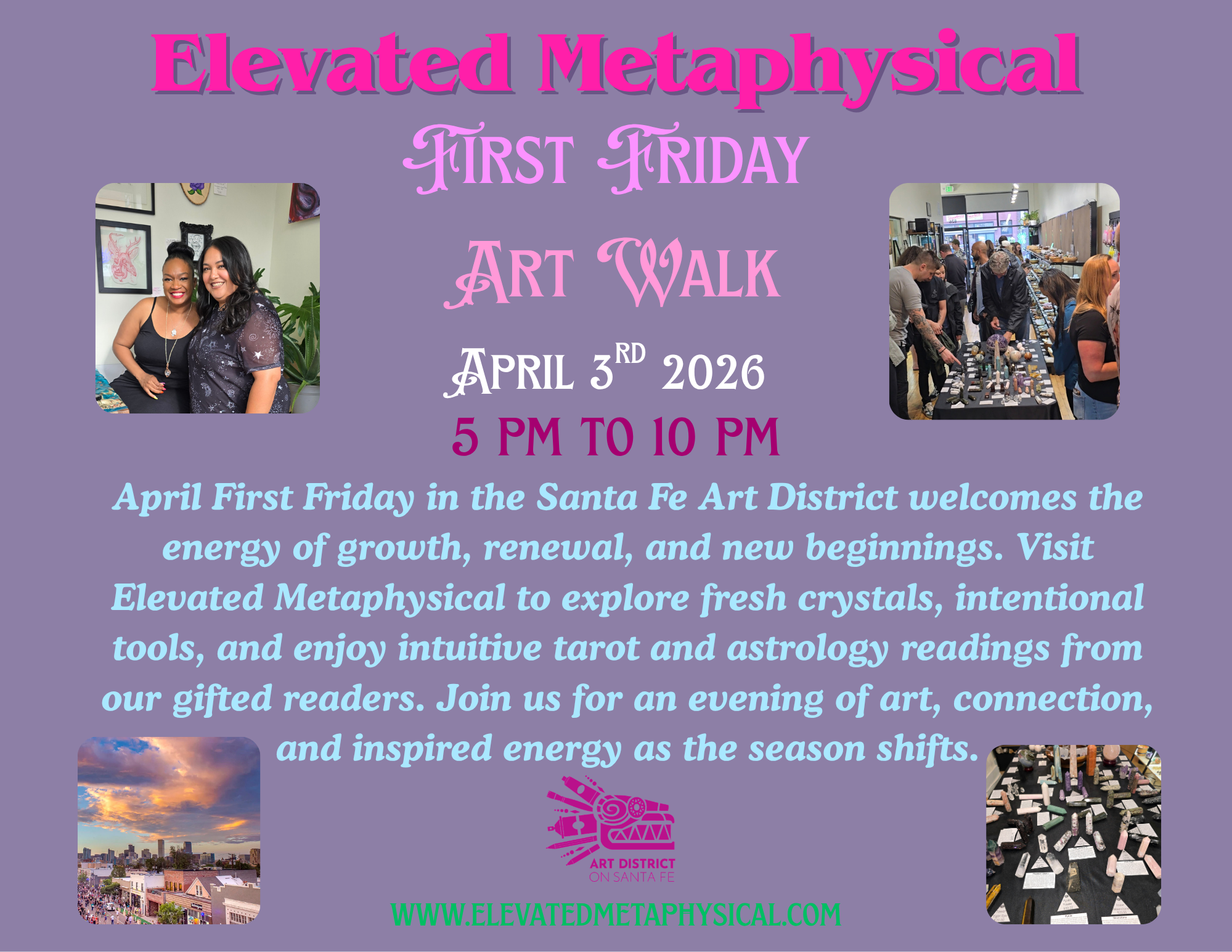 April First Friday at Elevated Metaphysical