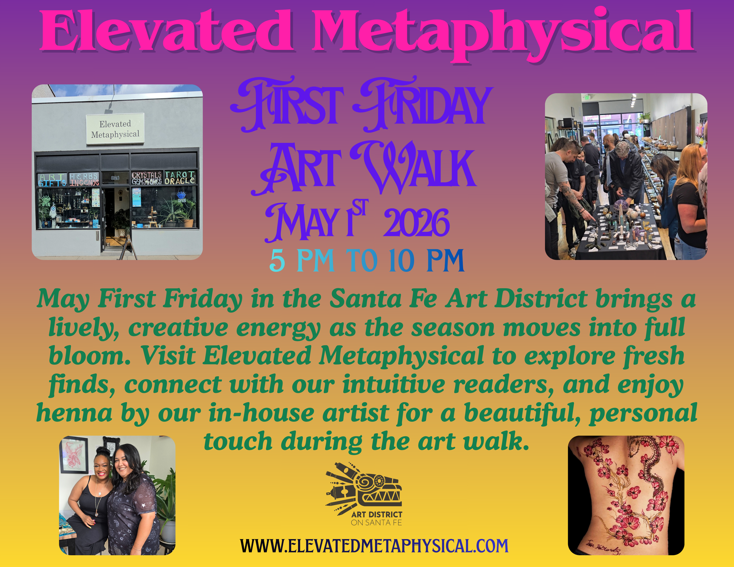 May First Friday at Elevated Metaphysical 