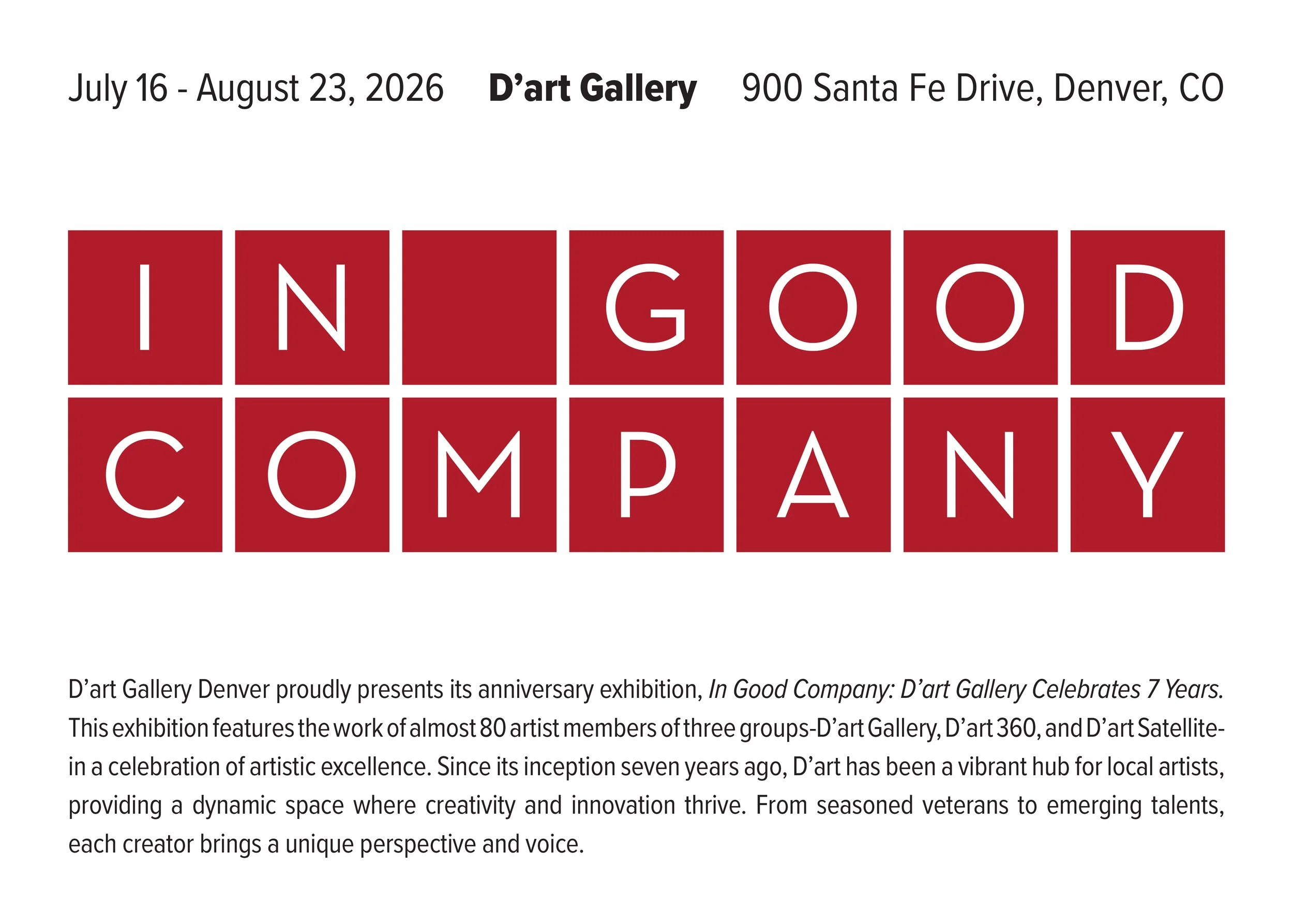In Good Company at D'art Gallery