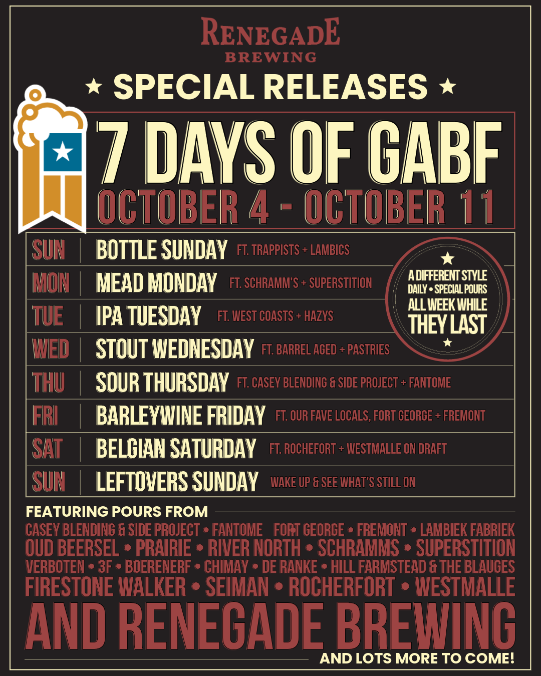 7 Days of GABF: Special Releases at Renegade Brewing