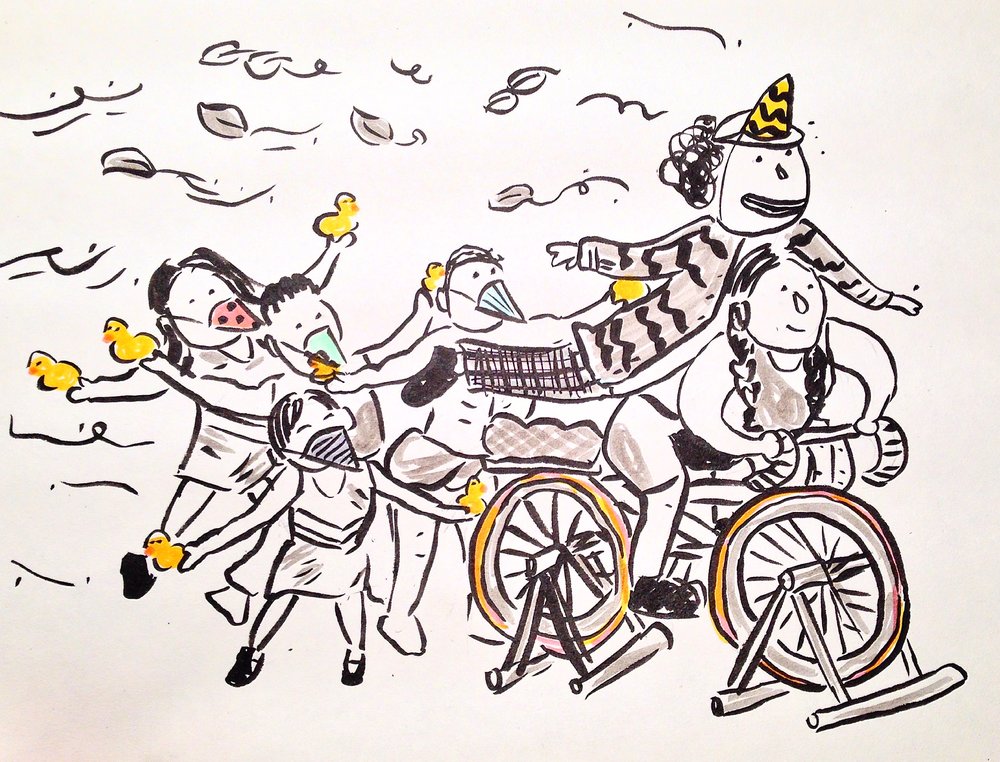 Inspired by "The Inconsistent Pedaler" by Pilobolus Dance Theater
