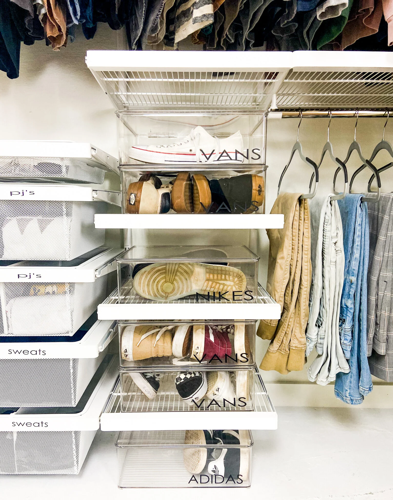 simple nest canvas shoe pockets on Home Sort Blog Professional Organizers In Newcastle Sacramento